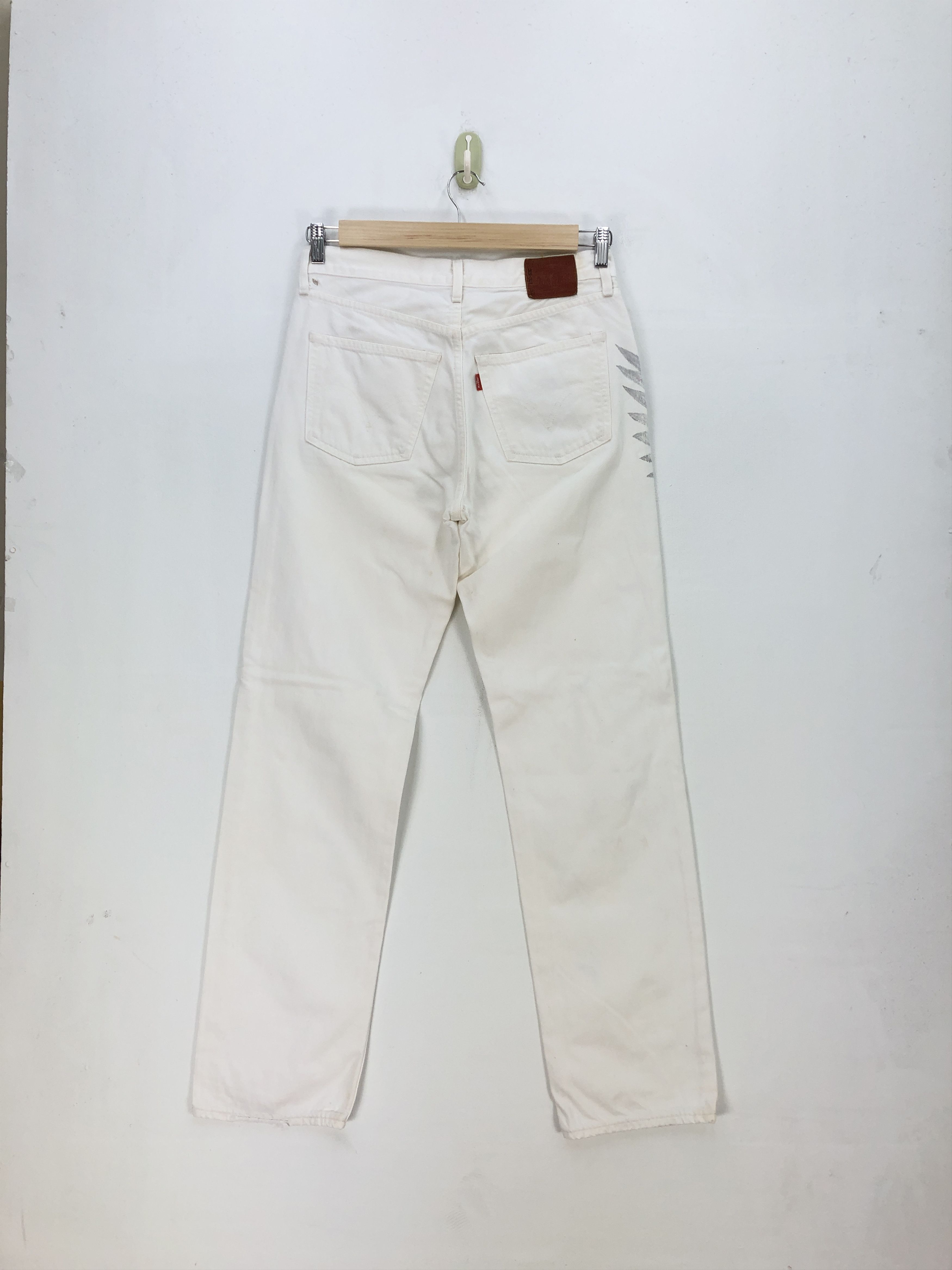 Levi's Rare Vintage Levis Jeans Printed Phoenix Levi's White Denim Size US 30 / EU 46 - 2 Thumbnail