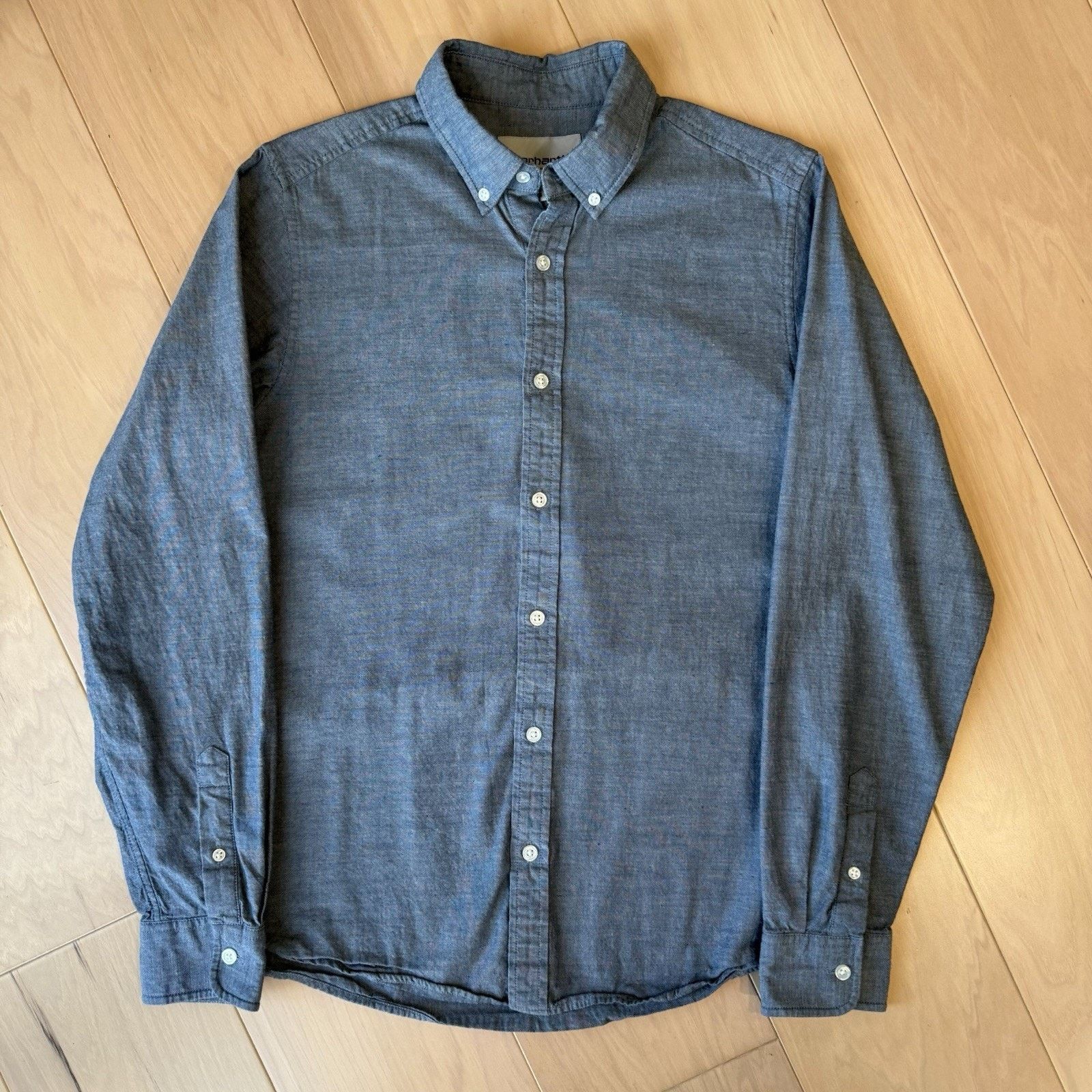 Carhartt Wip Carhartt WIP Kyoto Shirt Small Blue Minimalist Oxford Size US S / EU 44-46 / 1 - 2 Thumbnail