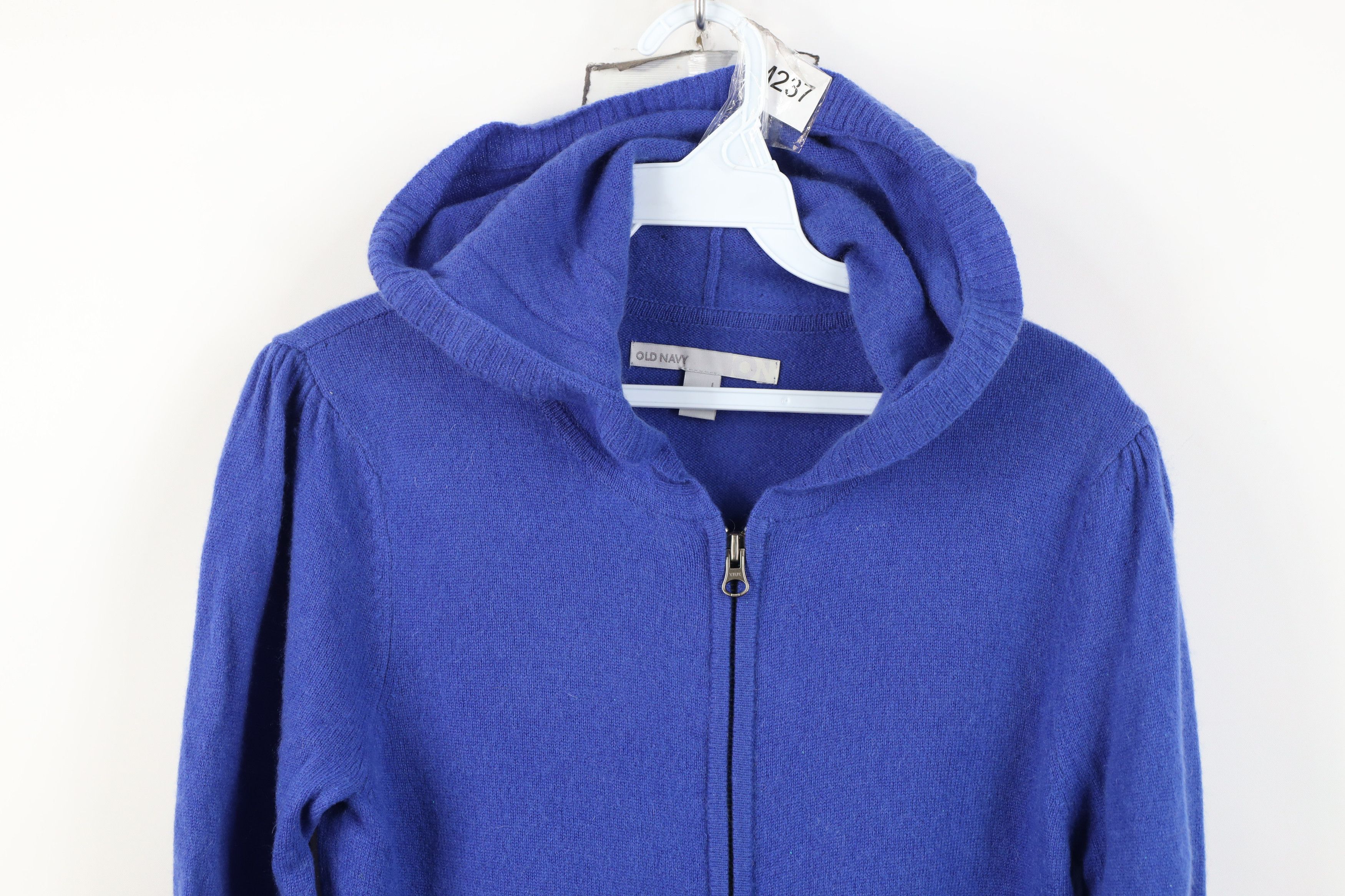 Old Navy Vintage Y2K Old Navy Soft Cashmere Knit Zip Hoodie Sweater Size L / US 10 / IT 46 - 2 Thumbnail