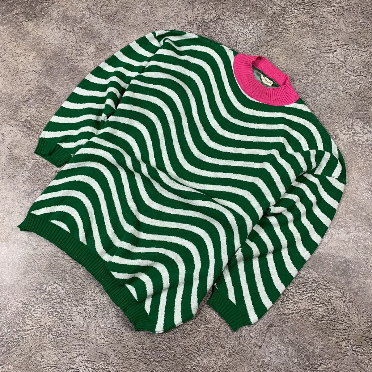 Vintage Vintage Y2K Oversized Abstract Wavy Knit Sweater Indie L Size L / US 10 / IT 46 - 4 Thumbnail