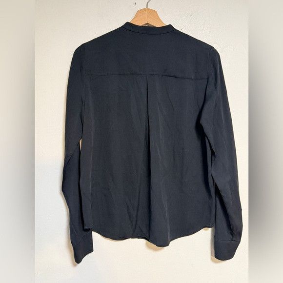 Vince Vince Black Long Sleeve Band Collar Button-Up Blouse Size S Size S / US 4 / IT 40 - 5 Thumbnail