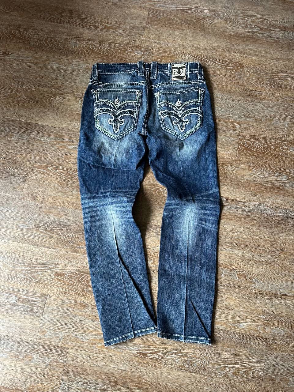 Vintage Rock Revival Triton Sum Straight Y2k Denim Pants