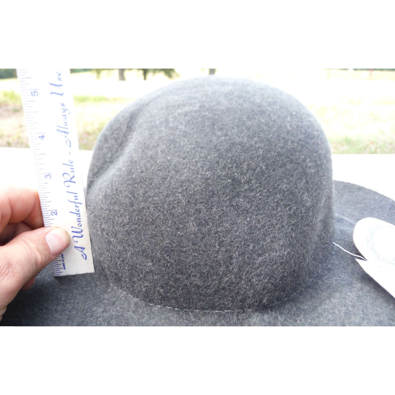 Vintage VINTAGE Scala Collezione Women's Wide Brim Wool Felt Floppy Hat One Size Gray Womens Fashion Accessories Size ONE SIZE - 5 Thumbnail