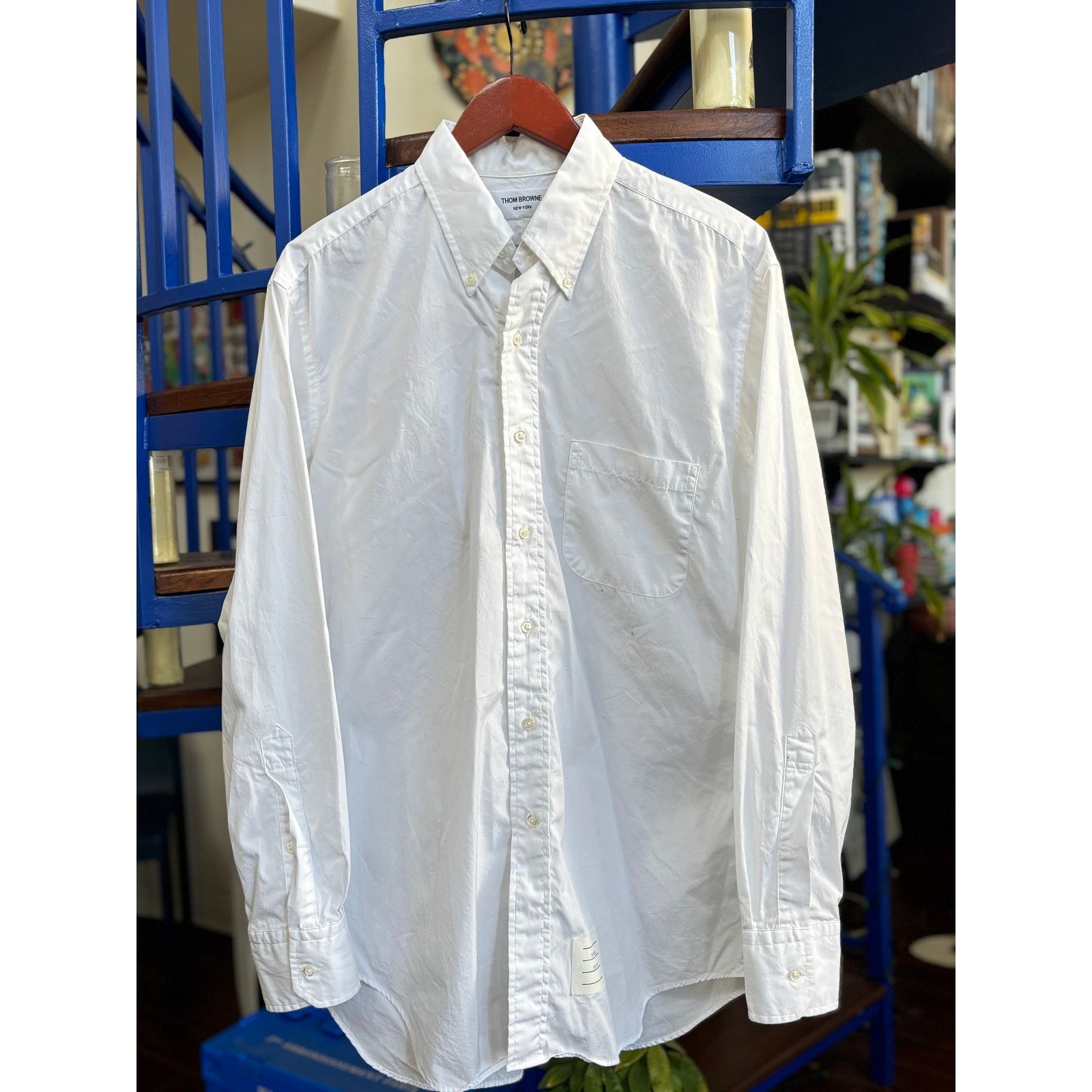 Thom Browne Thom Browne White Oxford LS Button Down (Size 5 XXL) Size US XXL / EU 58 / 5 - 1 Thumbnail