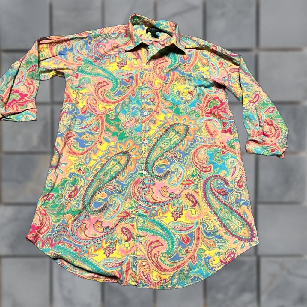 Ralph Lauren Lauren Ralph Lauren Button Up Cotton Nightgown Sleep Shirt Paisley Women Small Size S / US 4 / IT 40 - 1 Thumbnail