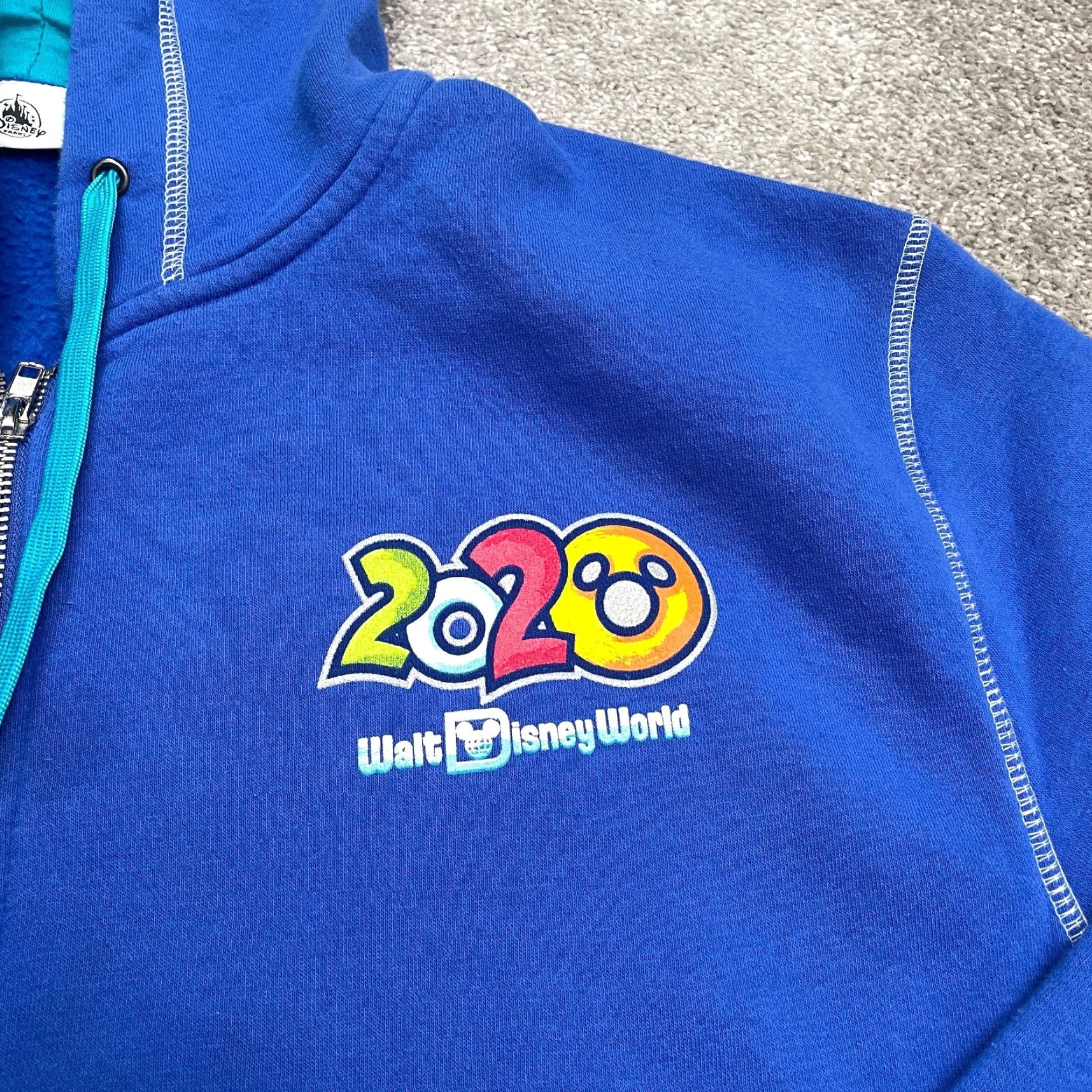 Disney Disney Parks Graphic Hoodie Sweatshirt Mens 2XL Blue Full Zip Cartoon Mickey Mouse Logo Pockets Hooded Casual Size US XXL / EU 58 / 5 - 5 Thumbnail