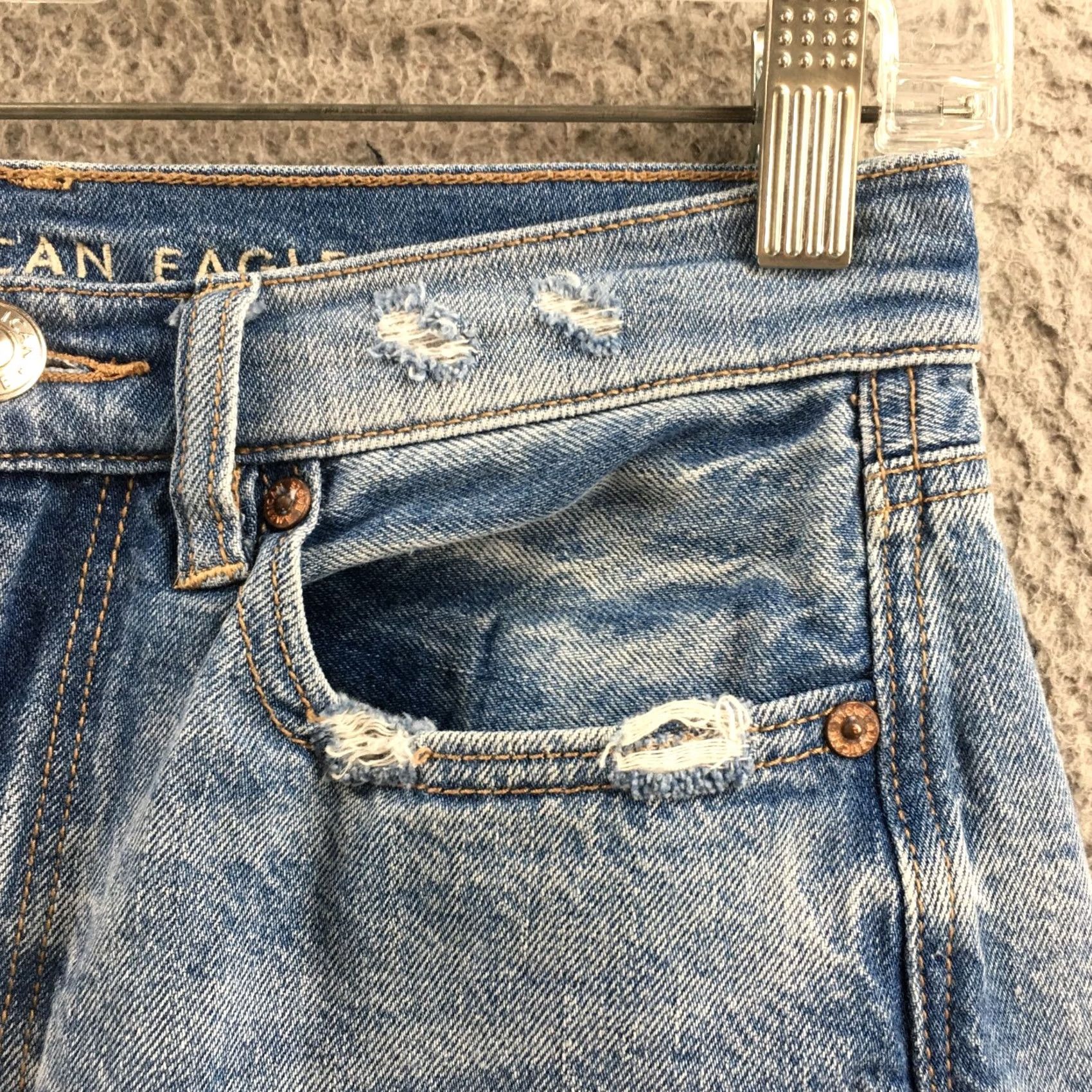 American Eagle Outfitters American Eagle Outfitters Straight Jeans Womens 4S Blue Denim Regular 28x26.5 Jeans Mens? No Size 27" / US 4 / IT 40 - 5 Thumbnail
