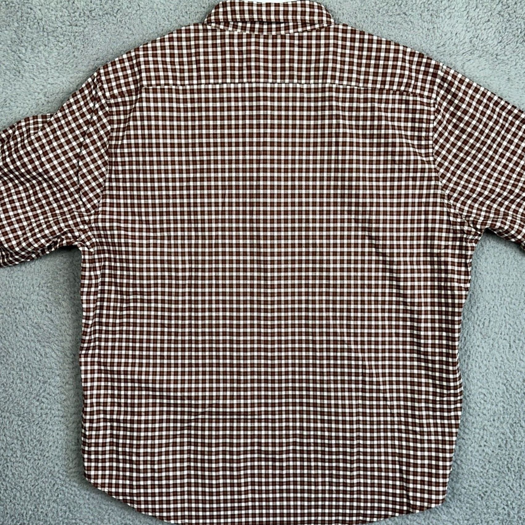 Bonobos VINTAGE Bonobos Shirt Mens 3XL Brown White Button Down Plaid Stretch Long Sleeve Size US XXL / EU 58 / 5 - 3 Thumbnail