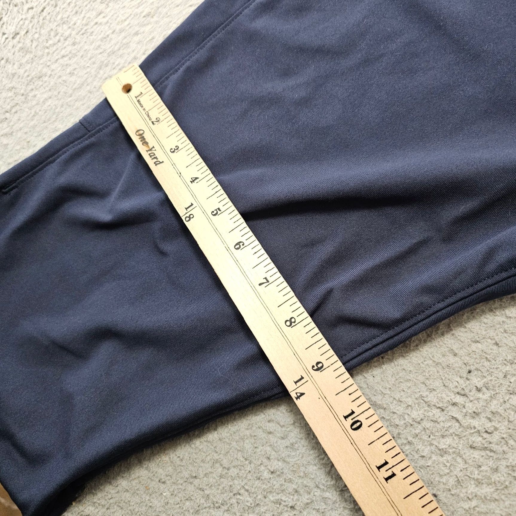 Reigning Champ Reigning Champ Coach's Navy Chino Pants Mens 34x30 Slim Tapered Casual Travel Workwear Utility Zip Pocket Button Front Logo Size US 34 / EU 50 - 7 Thumbnail