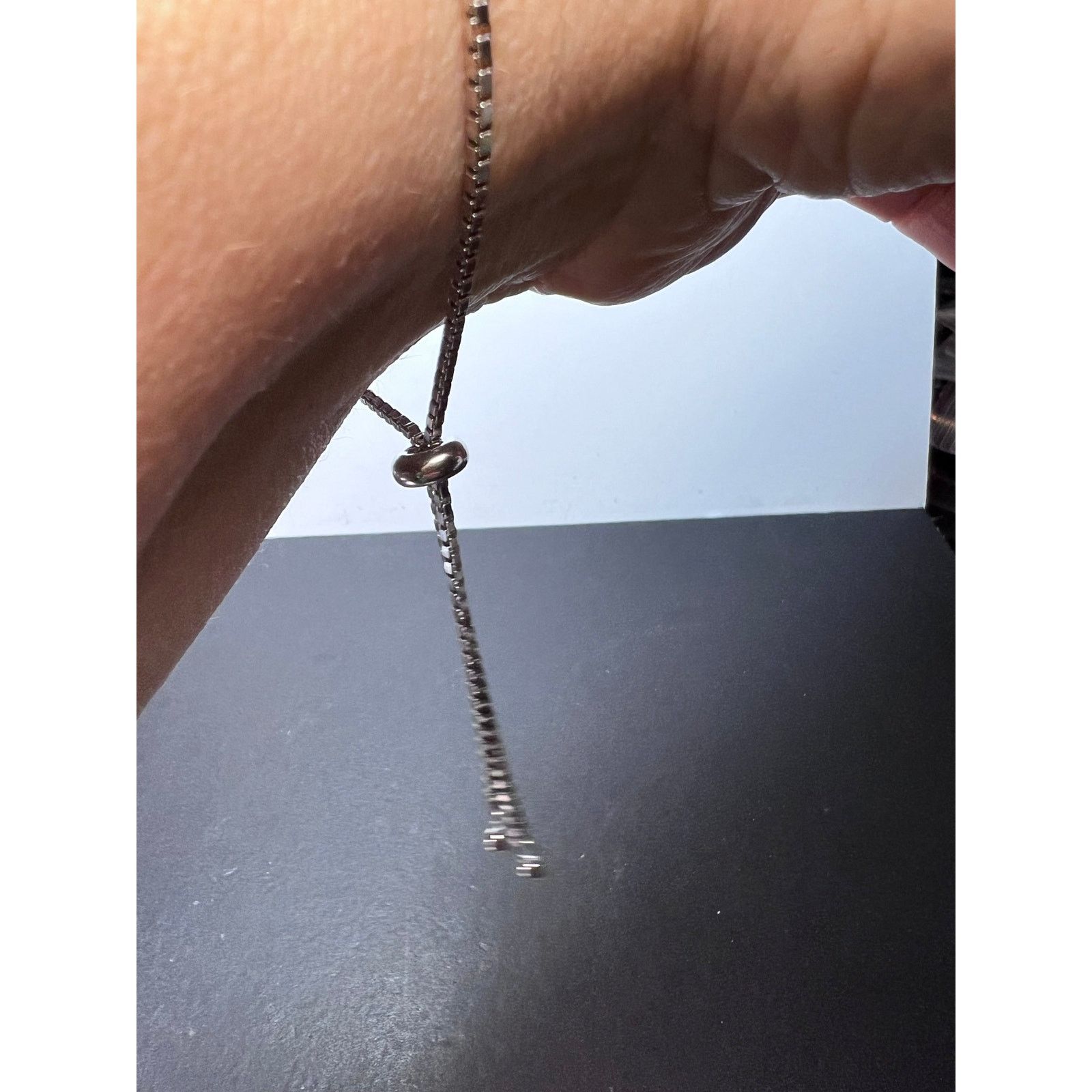 Other Blue Apatite Rhodium Over Sterling Silver Bolo Bracelet Size ONE SIZE - 4 Thumbnail