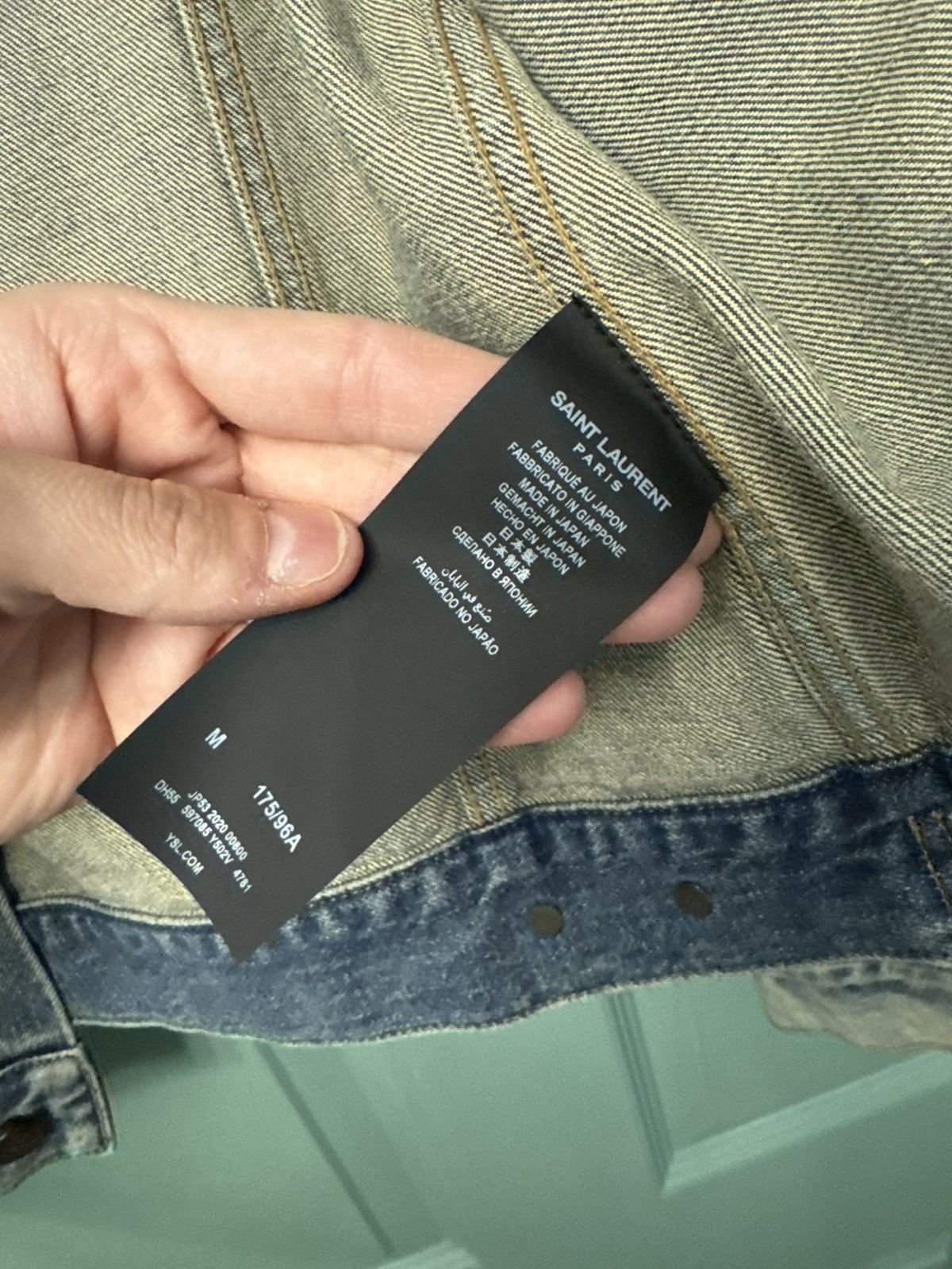 Saint Laurent Paris Saint Laurent Washed-effect Denim Jacket Size US M / EU 48-50 / 2 - 4 Thumbnail