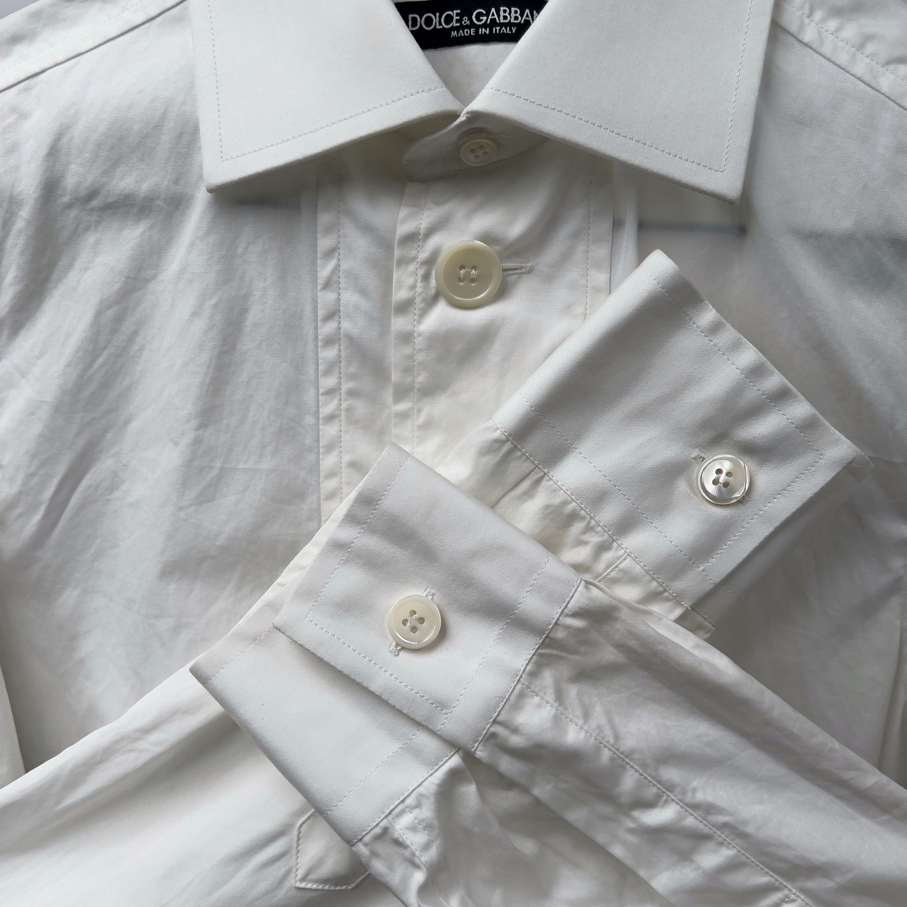 Dolce & Gabbana Dolce&Gabbana Mens Shirt Button Up Long Sleeve Cotton Size US S / EU 44-46 / 1 - 5 Thumbnail