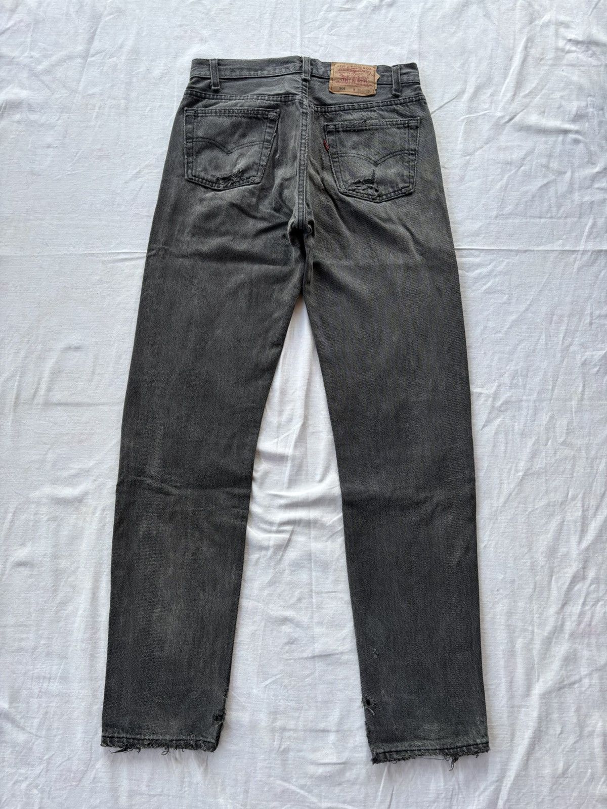 Kapital Vintage Levis 501 MADE IN USA Faded Black Distress Denim Size US 30 / EU 46 - 2 Thumbnail