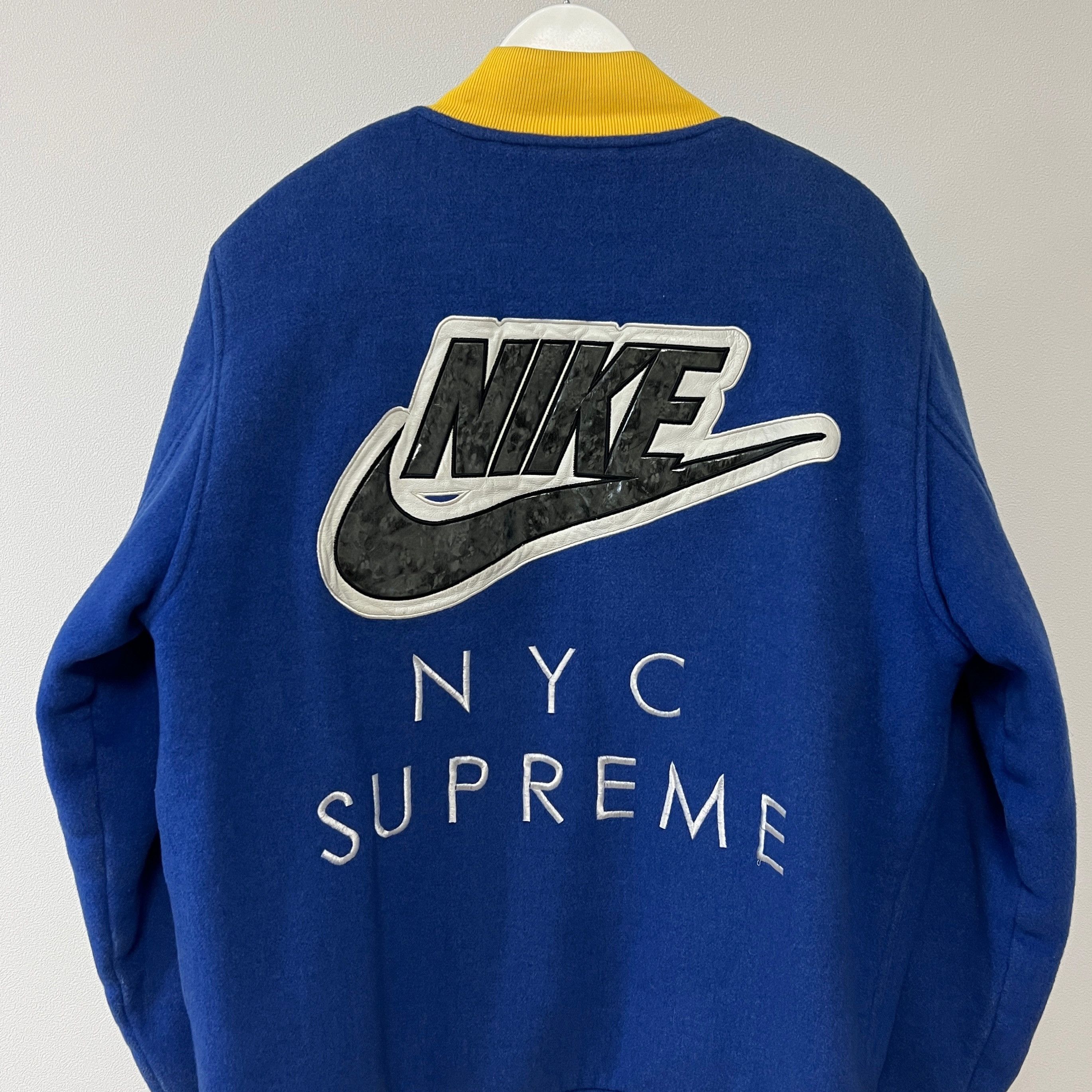 Nike × Supreme Supreme Nike SB Varsity Jacket Blue 2007 Size US XL / EU 56 / 4 - 5 Thumbnail