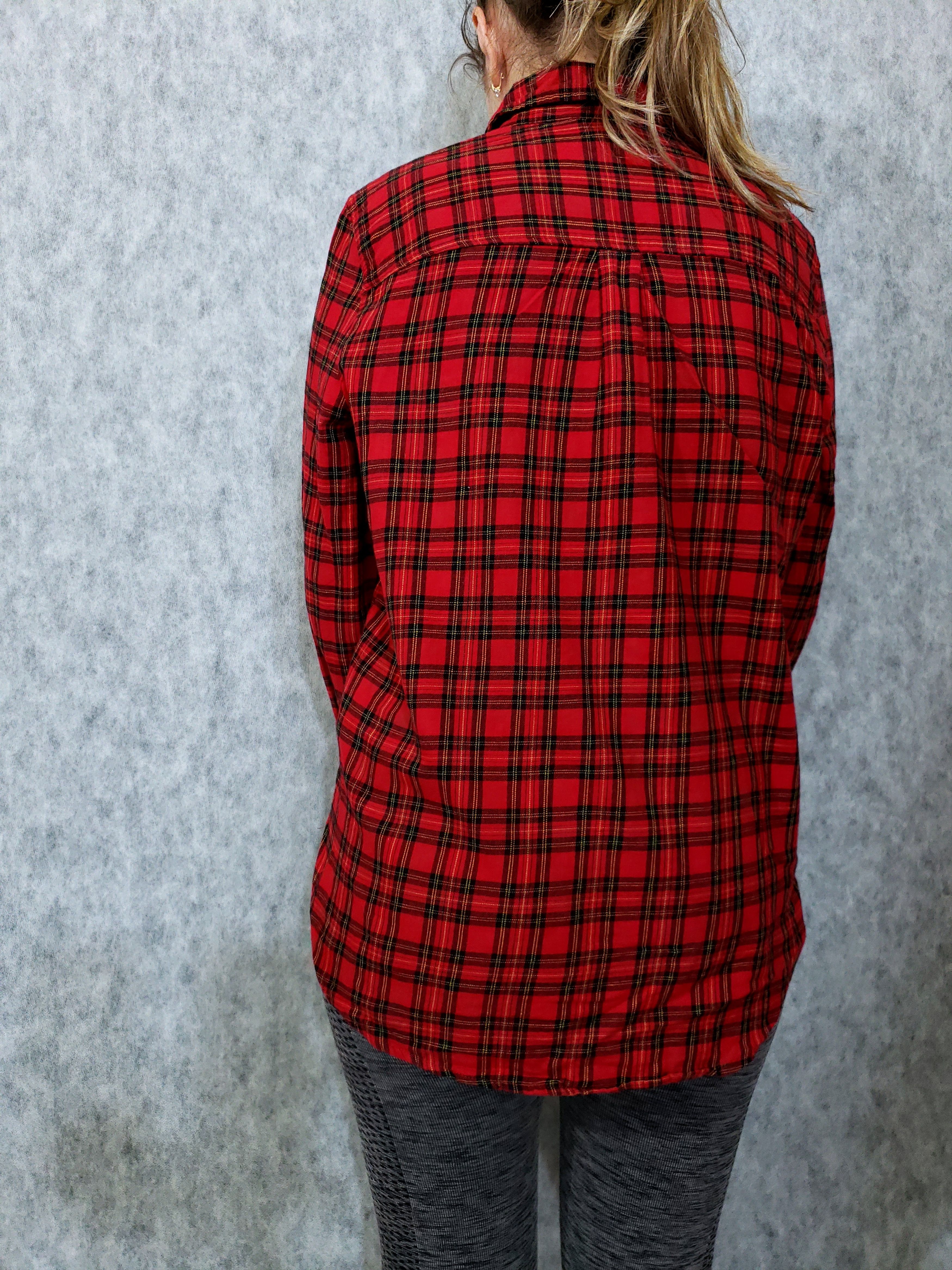 H&M H&M Checkered coton Long Sleeve Collared Top Shirt Size M / US 6-8 / IT 42-44 - 9 Thumbnail