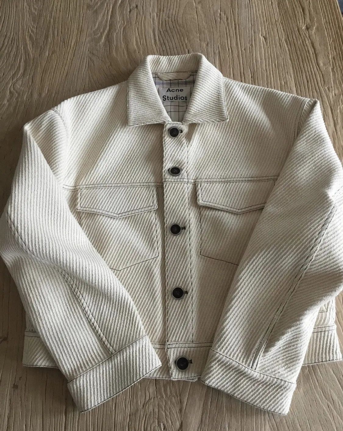 Acne Studios Grail Cream Oversized Jacket Size US S / EU 44-46 / 1 - 3 Thumbnail