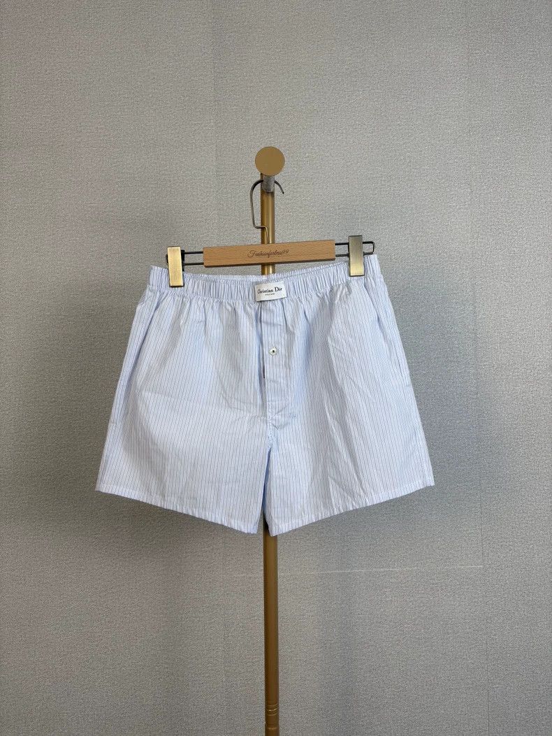 Dior Dior Blue White Striped Shorts - dmc Size US 31 - 1 Thumbnail