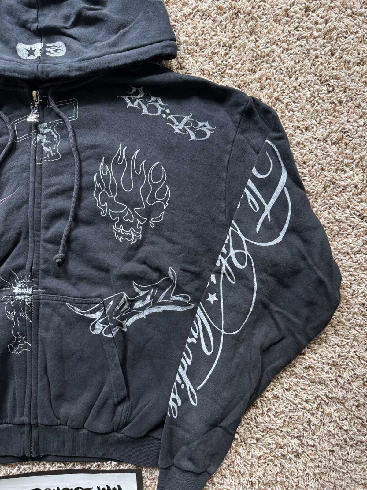 HELLSTAR Hellstar Graffiti Zip Up Hoodie Black Size US M / EU 48-50 / 2 - 6 Thumbnail