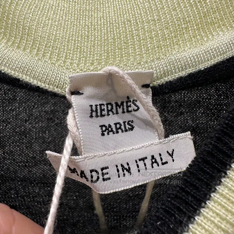 Hermes Hermes Printed Knit Cashmere Short Sleeve Size XS / US 0-2 / IT 36-38 - 3 Thumbnail