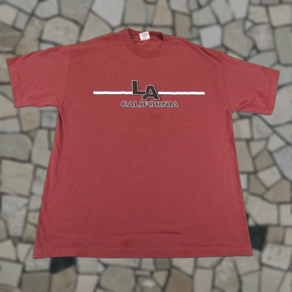 Vintage VINTAGE Alstyle LA California T-Shirt Mens XL Short Sleeve Graphic Print Red 90s Y2K Size US XL / EU 56 / 4 - 1 Thumbnail