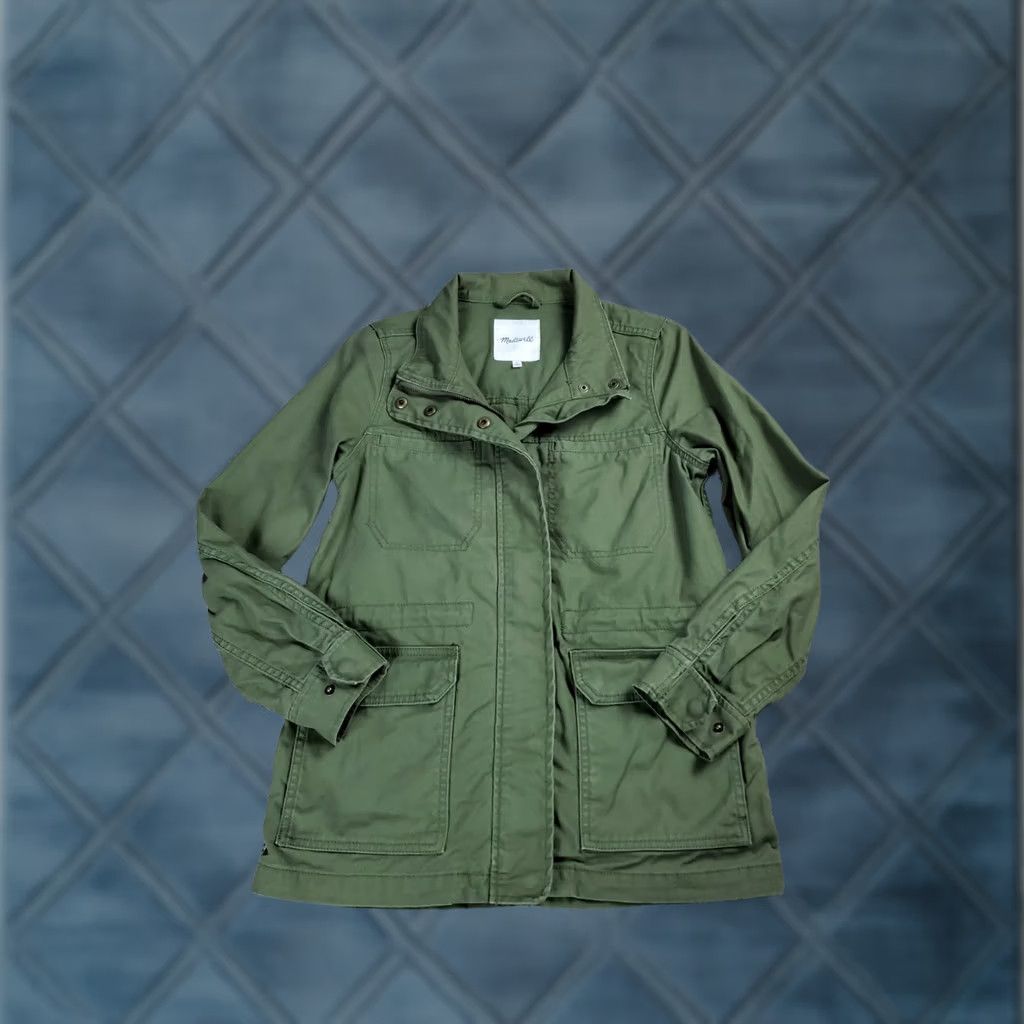 Madewell Madewell Military Jacket XS Womens Green Full Zip Canvas Pockets Army Jacket Size XS / US 0-2 / IT 36-38 - 1 Thumbnail