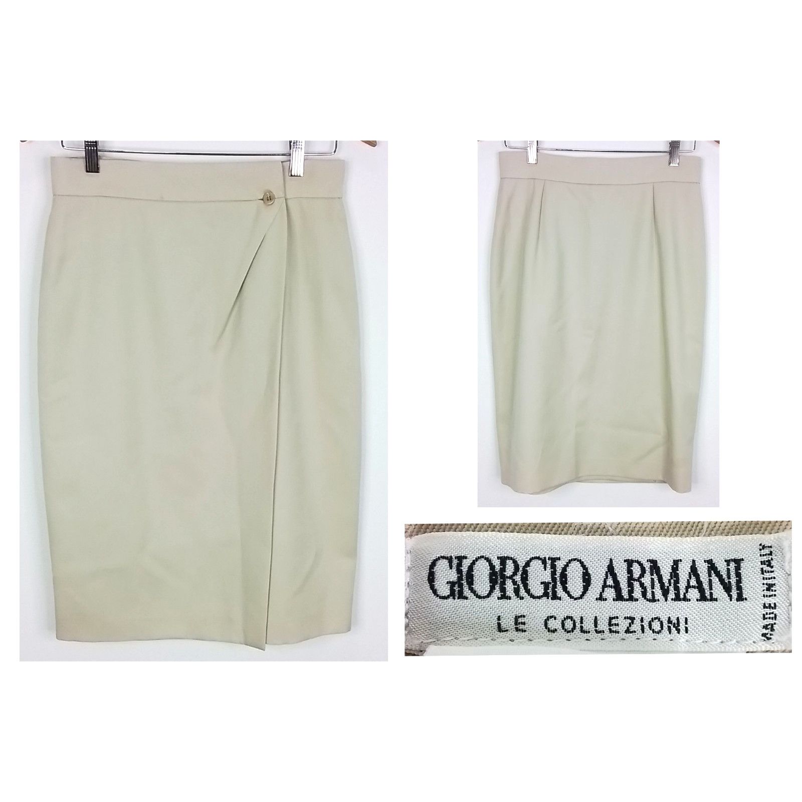Giorgio Armani Giorgio Armani Skirt Women's 12/46 Khaki Lined Size 34" / US 12 / IT 48 - 1 Thumbnail