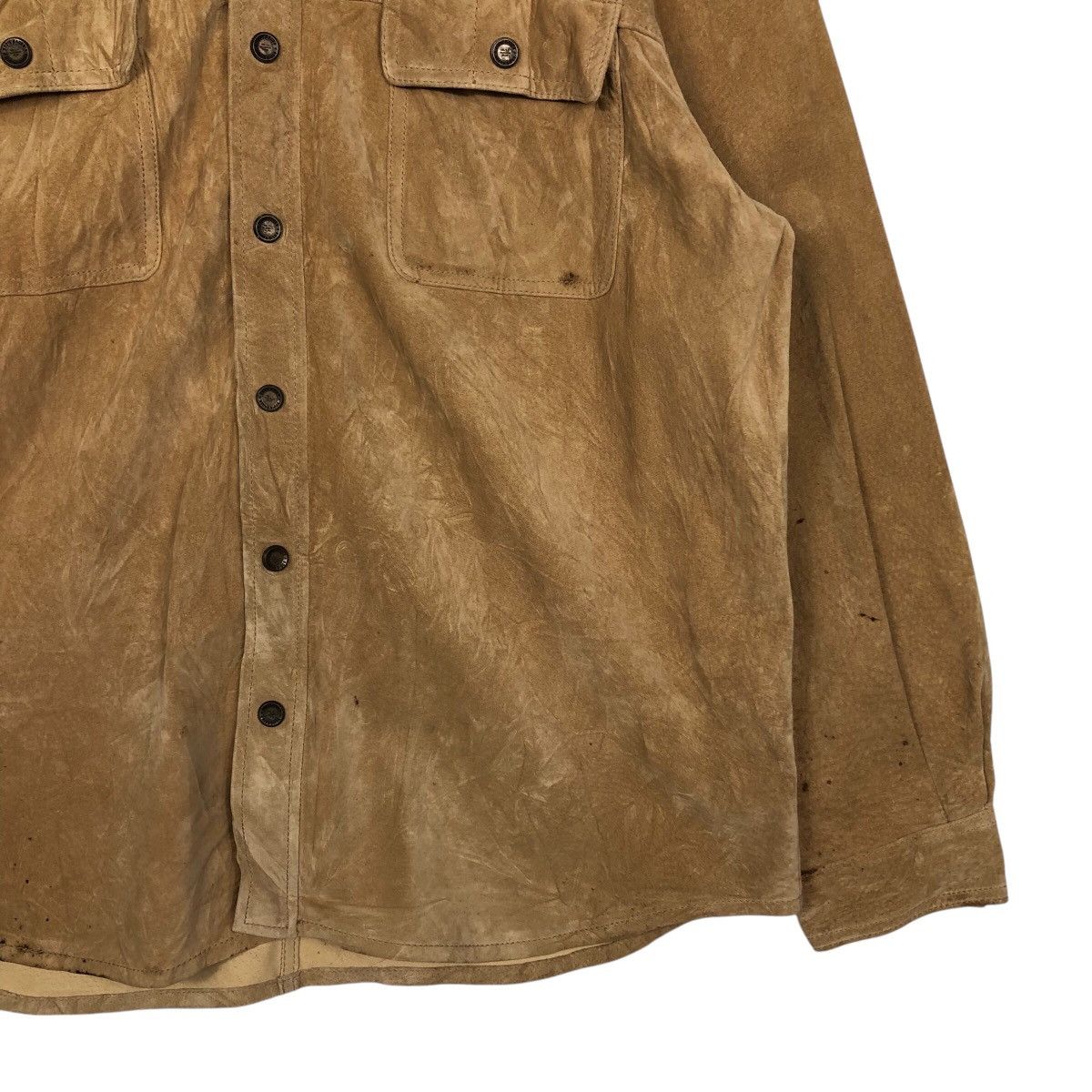 Eddie Bauer Vintage Biker Button Leather Jacket Eddie Bauer IsseyMiyake Size US XL / EU 56 / 4 - 6 Thumbnail