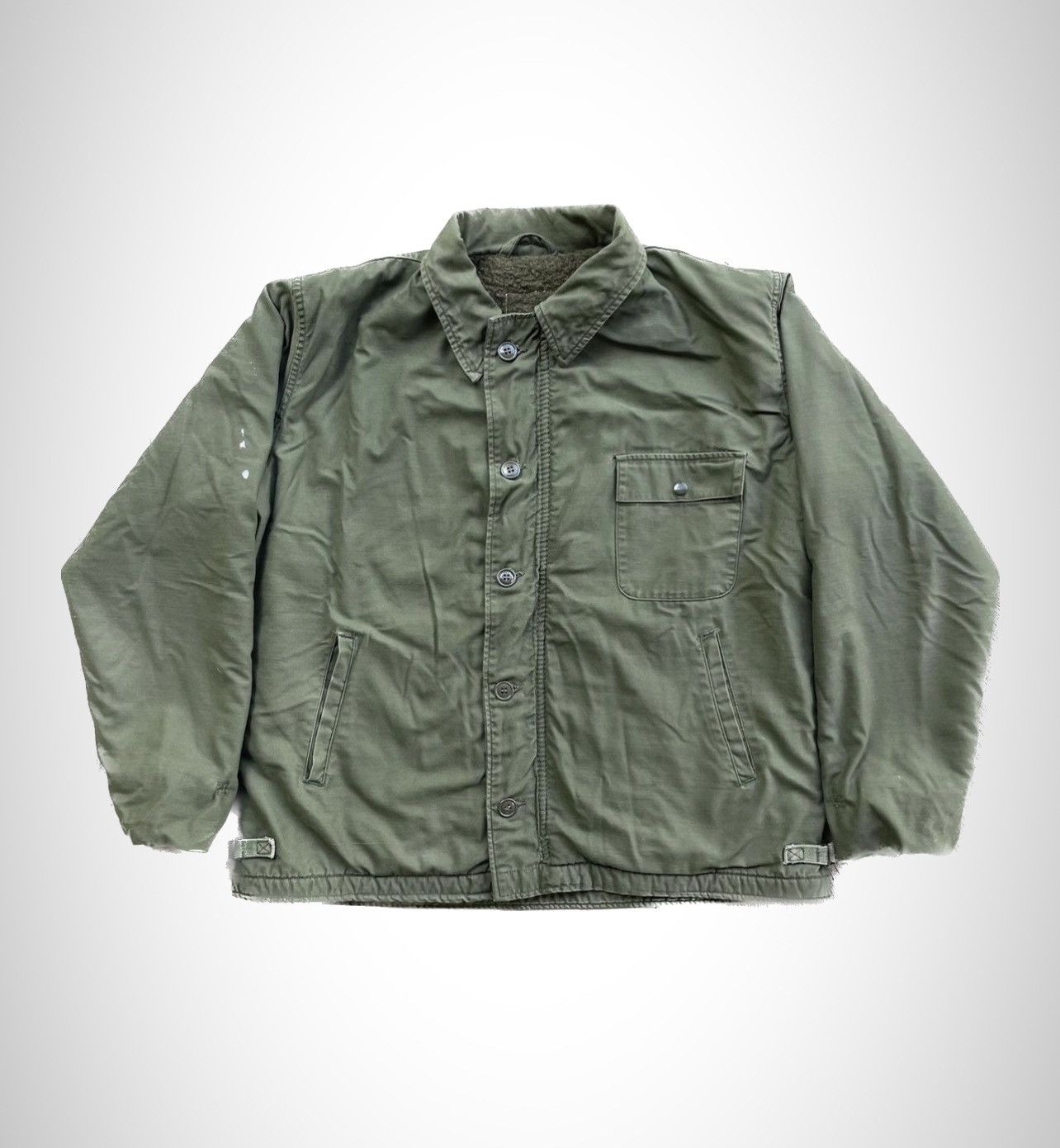 image of Military x Vintage 1970’S Usn VTG Type A2 Deck Jacket in Green, Men's (Size XL)