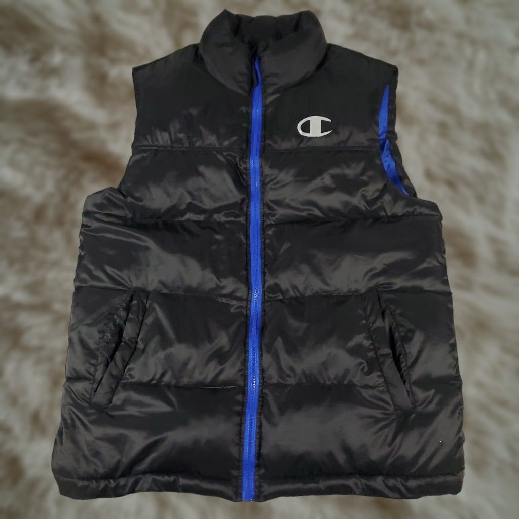 Champion Champion Vest Mens Size Medium Black Blue Puffer Full Zip Jacket Size US M / EU 48-50 / 2 - 1 Thumbnail