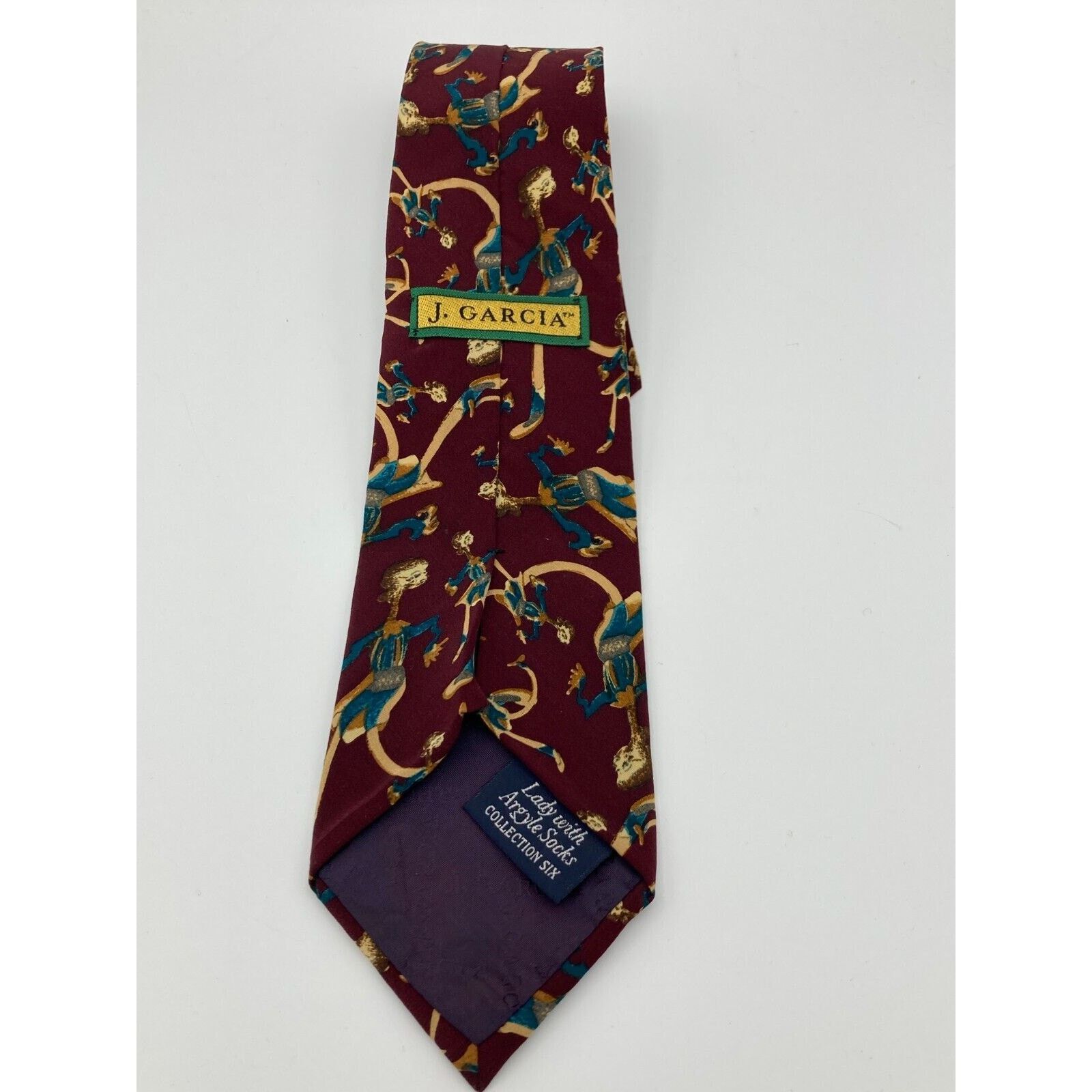 Other J. GARCIA Men's 100% Silk Tie Lady with Argyle Socks Size ONE SIZE - 10 Thumbnail