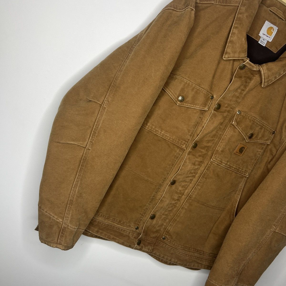 Carhartt × Vintage Vintage Carhartt Detroit Jacket Brown Work Wear Y2K 90s Size US XL / EU 56 / 4 - 3 Thumbnail