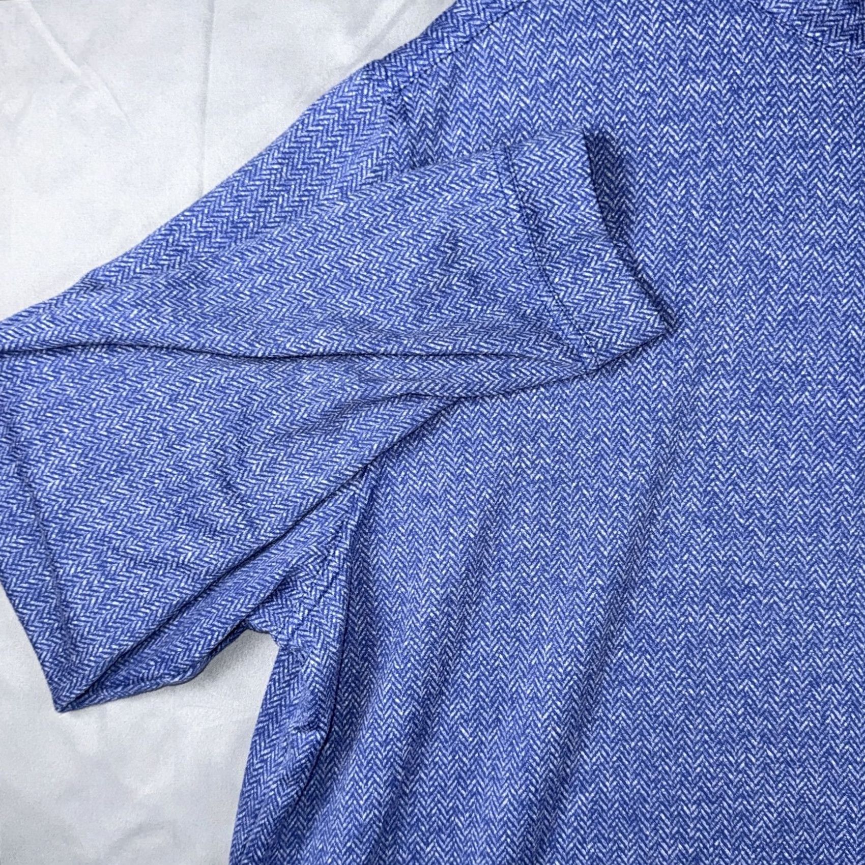 Vintage Rhoback Pullover Mens 2XL Blue Herringbone Long Sleeve Golf Size US XXL / EU 58 / 5 - 5 Thumbnail