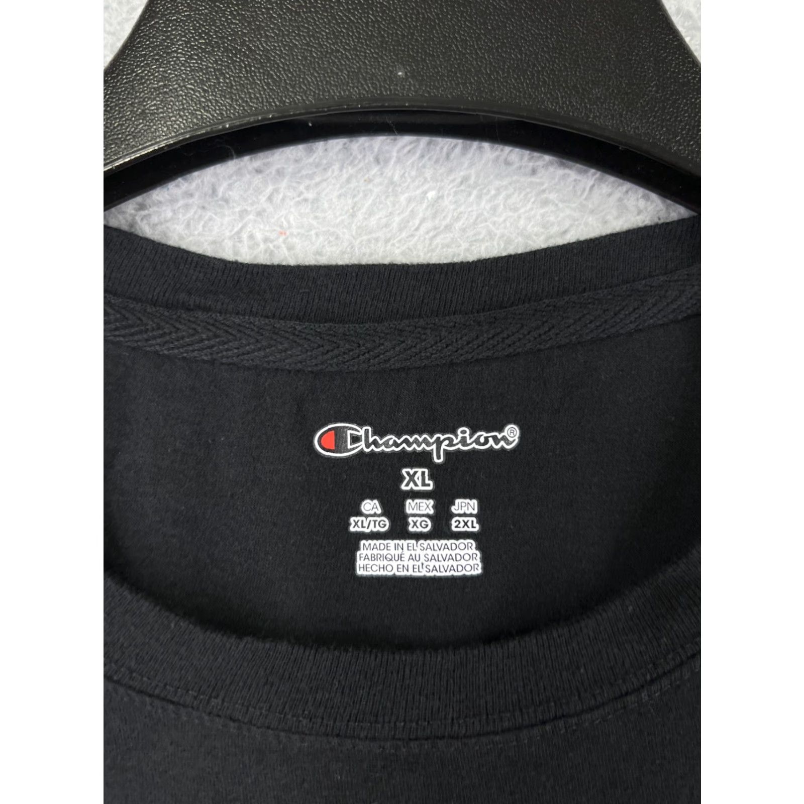 Champion Champion Shirt Men XL Black Logo Cotton Sports Retro Outdoor Size US XL / EU 56 / 4 - 4 Thumbnail