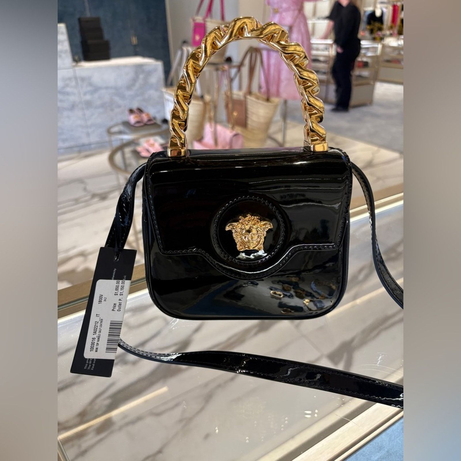 Versace Versace Black and Gold la Medusa Women's Bag Size ONE SIZE - 6 Thumbnail