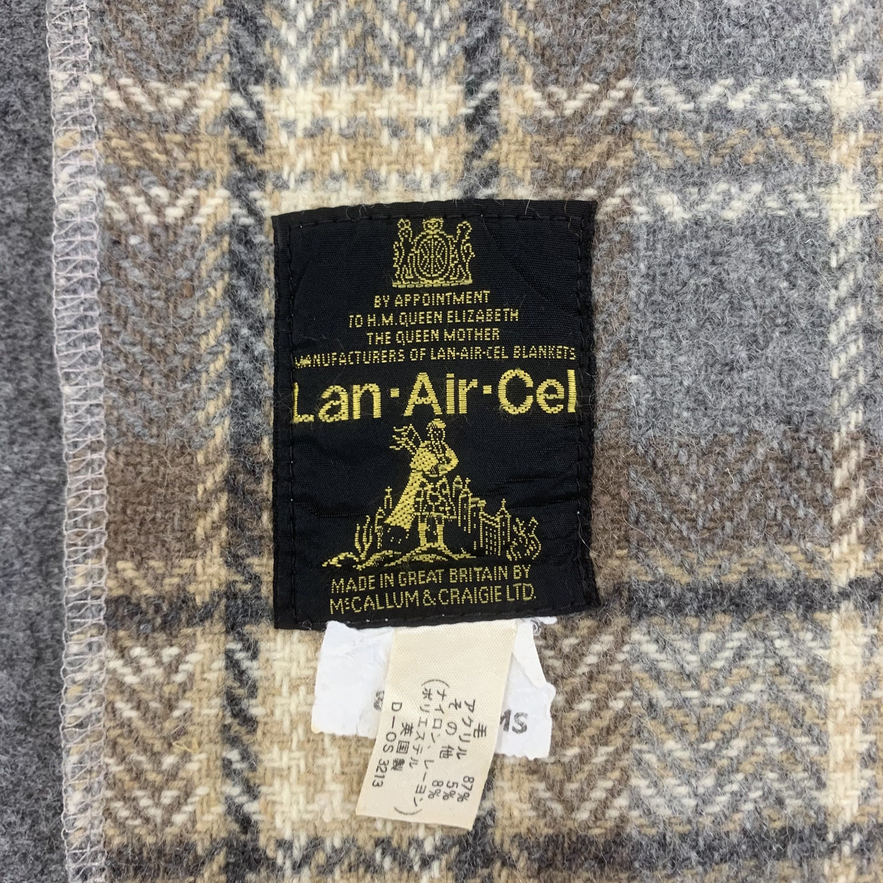 Vintage Lan.Air.Cel Scarf Wool Muffler Neck Wrap BL9240 Size ONE SIZE - 5 Thumbnail