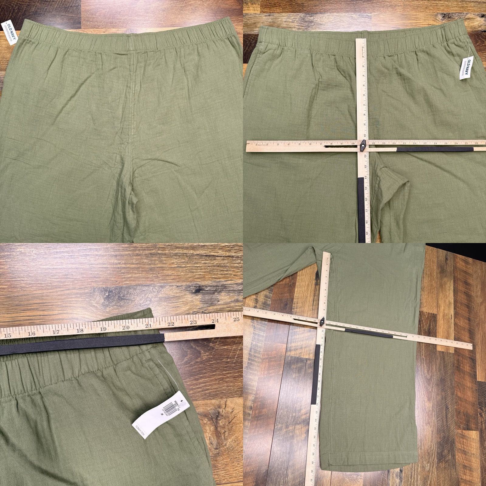 Old Navy Old Navy Pants Women's 2X High Rise Wide Leg Pull On Comfort Waistband Knit Cotton Blue Relaxed Fit Plus Size Size 40" / US 18 - 8 Thumbnail