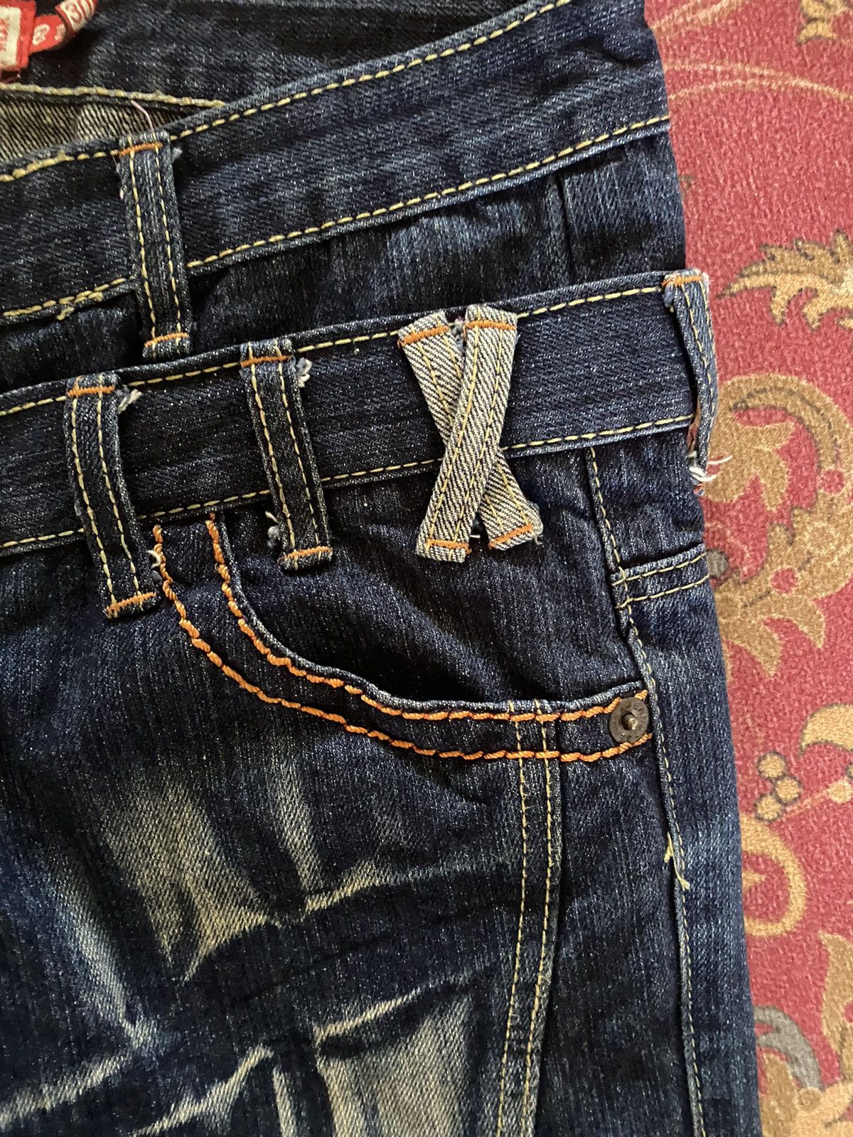 Japanese Brand Vintage Japanese Brand Double Waist Punk Design Style Size US 30 / EU 46 - 4 Thumbnail
