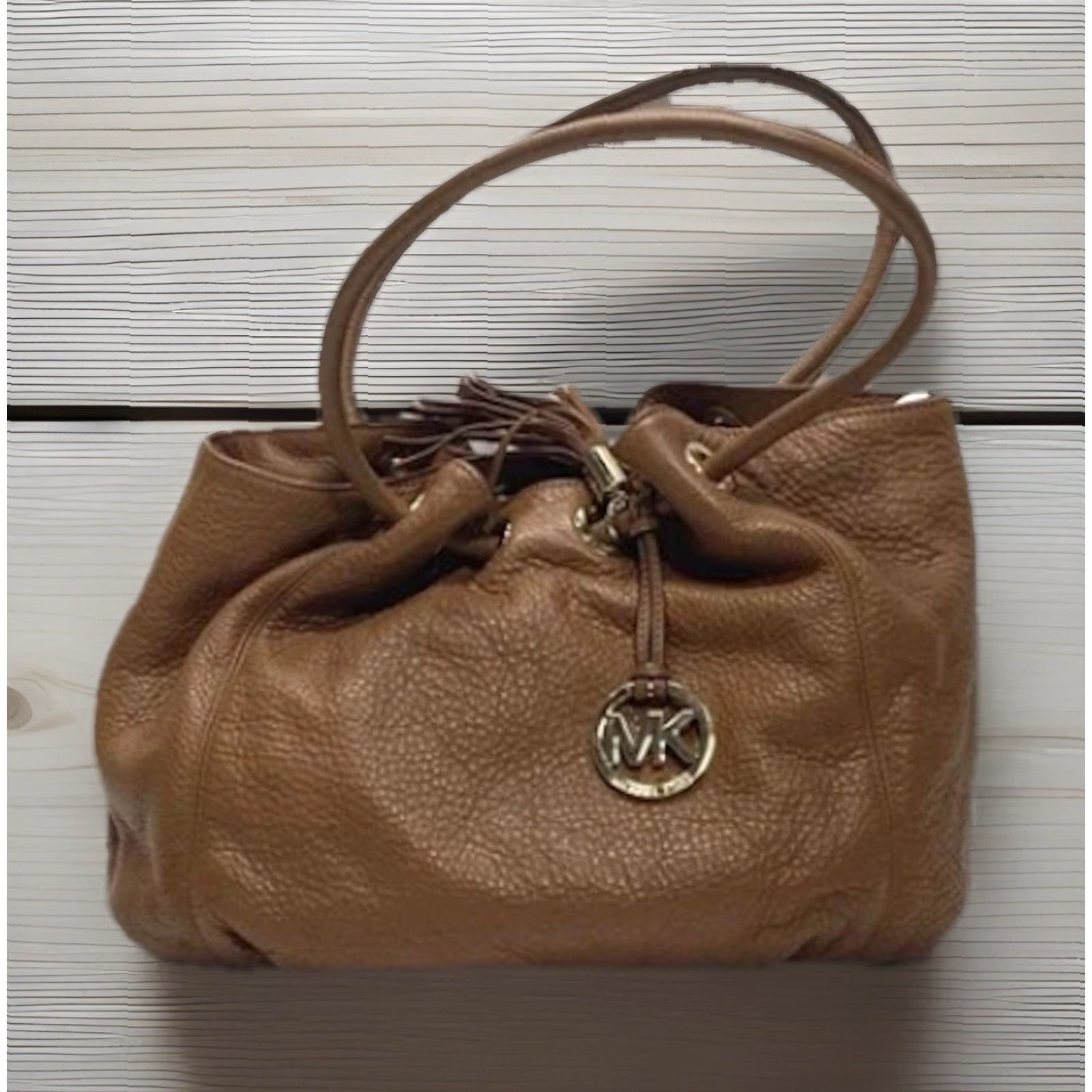 Michael Kors Women’s Michael Kors MK Astor Ring Designer Hobo Bag Brown Leather HandBag Purse Size ONE SIZE - 2 Thumbnail