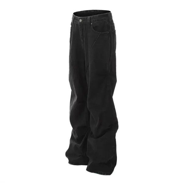 Japanese Brand VIBE Men's hip-hop washed trendy loose wide-leg cargo jeans Size US 32 / EU 48 - 2 Thumbnail