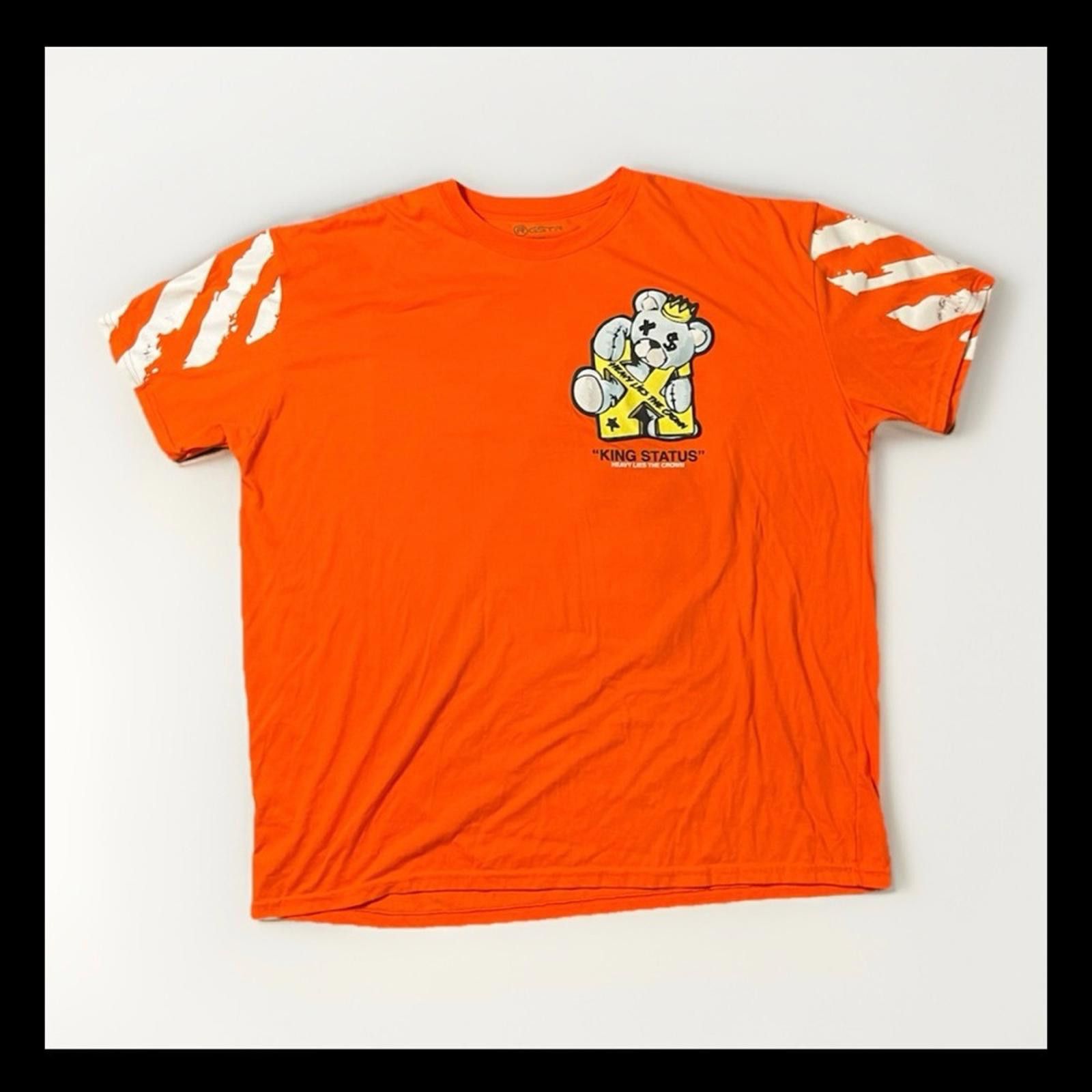 Restricted RGSTR King Status Bear Graphic Tee Orange 3XL Streetwear Size US XXL / EU 58 / 5 - 1 Thumbnail