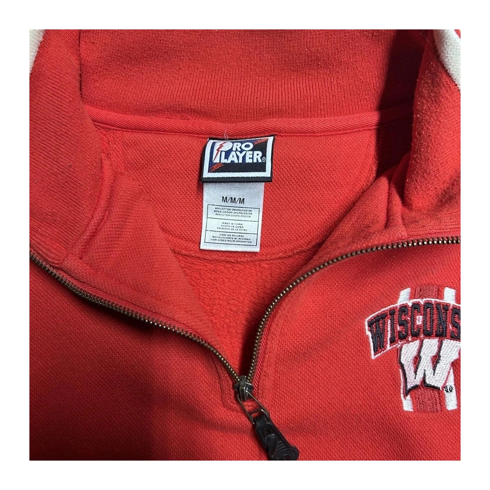 Vintage Pro Player Wisconsin Jacket Red Medium Size US M / EU 48-50 / 2 - 2 Thumbnail