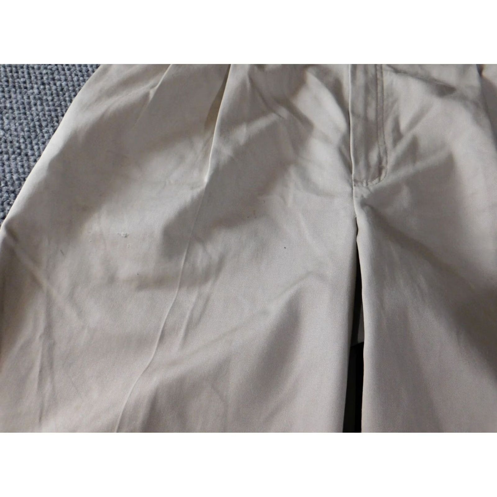 Vintage LL Bean Pants Mens 38x29 Beige Straight Cuffed Natural Fit Pleated Chino Regular Logo 29 Inseam Store Vintage: No Size US 38 / EU 54 - 3 Thumbnail