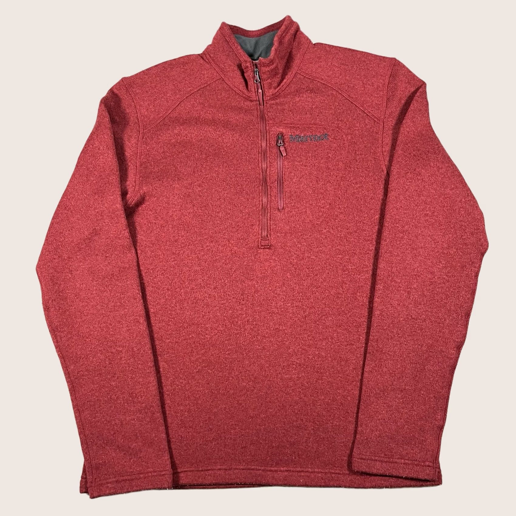 Marmot Marmot Jacket Mens M Red 1/4 Zip Pullover Fleece Outdoor Hiking Wool? Polyester? Size US M / EU 48-50 / 2 - 1 Thumbnail