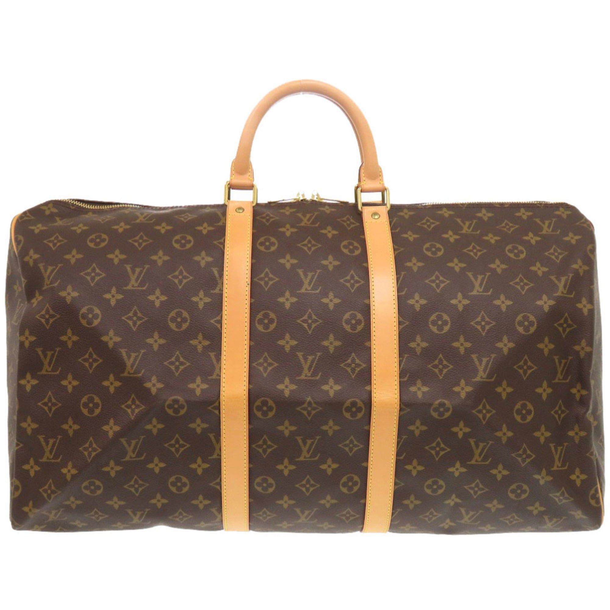 Louis Vuitton Excellent condition Louis Vuitton Keepall 55 Monogram M41424 Boston bag, canvas, brown, LV 0998, LOUIS VUITTON, men's. Size ONE SIZE - 1 Thumbnail