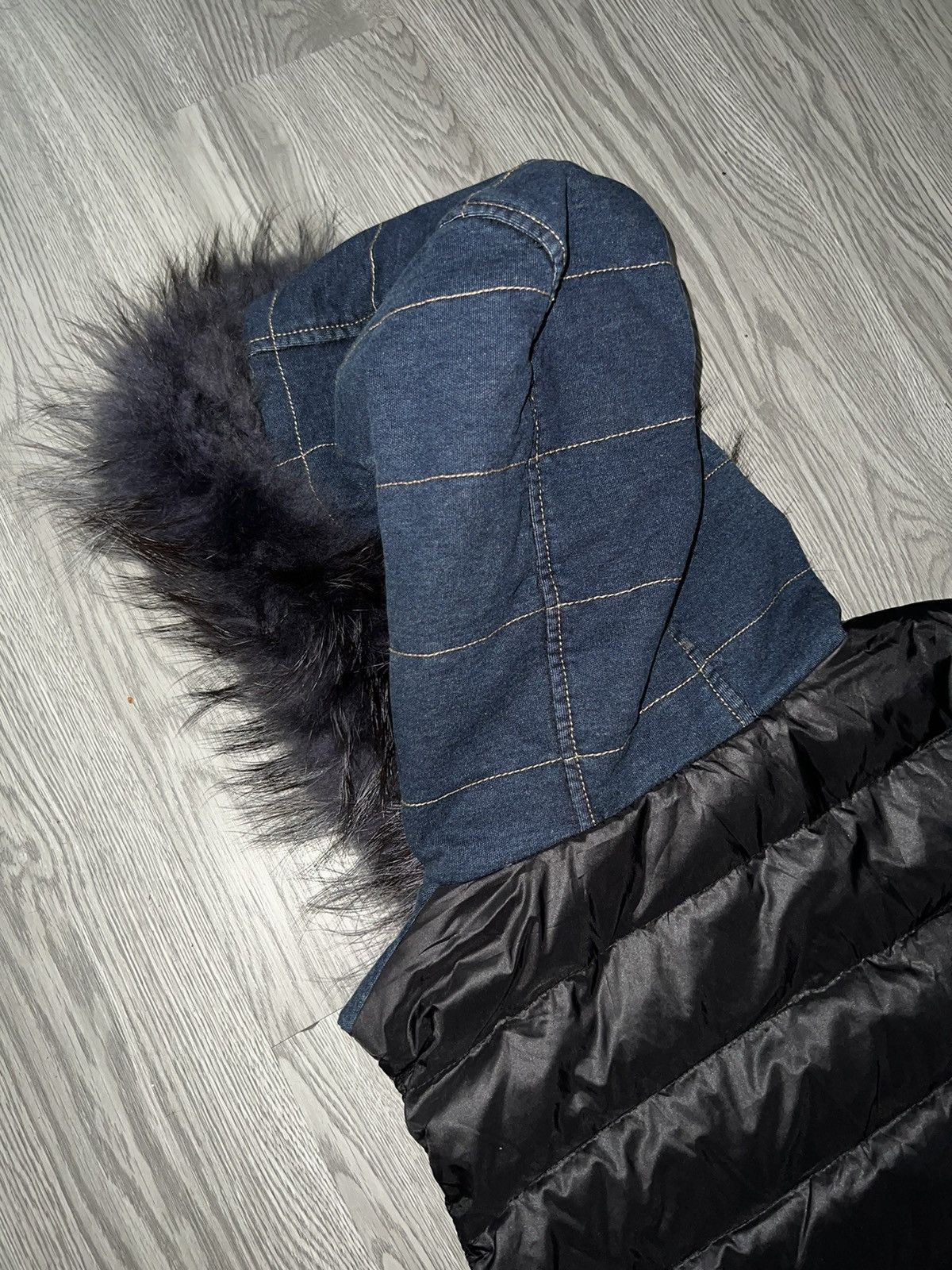 Le Grande Bleu (L.G.B.) Skull Fur puffer jacket 🎸☠️ Size US M / EU 48-50 / 2 - 13 Thumbnail