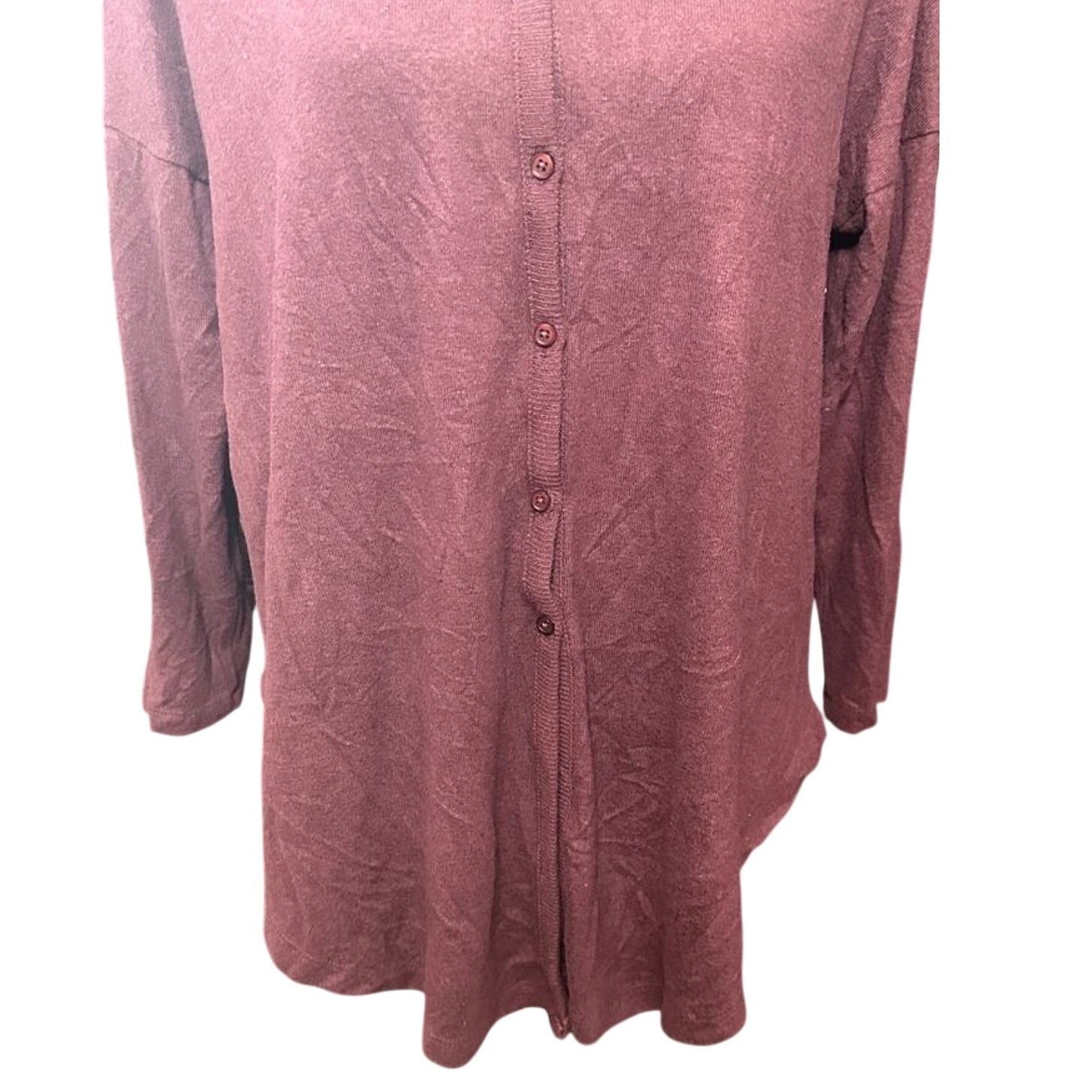 Other Caslon Women's Burgundy Button Down Cardigan Sweater XXSP Size XXS / US 00 / IT 34 - 3 Thumbnail