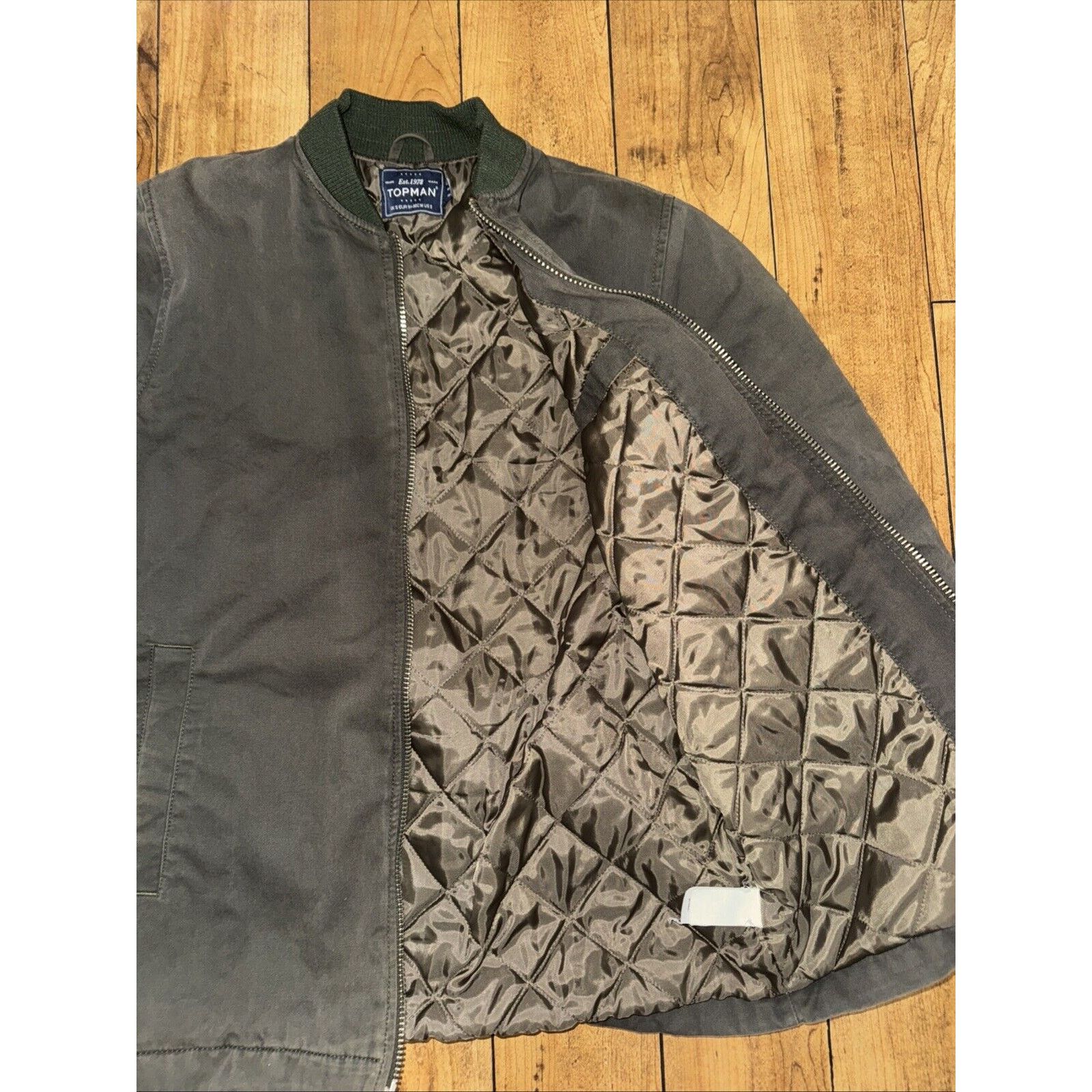 Topman Topman Dual Zipper Bomber Jacket Olive Green Small 19x26 Size US S / EU 44-46 / 1 - 4 Thumbnail