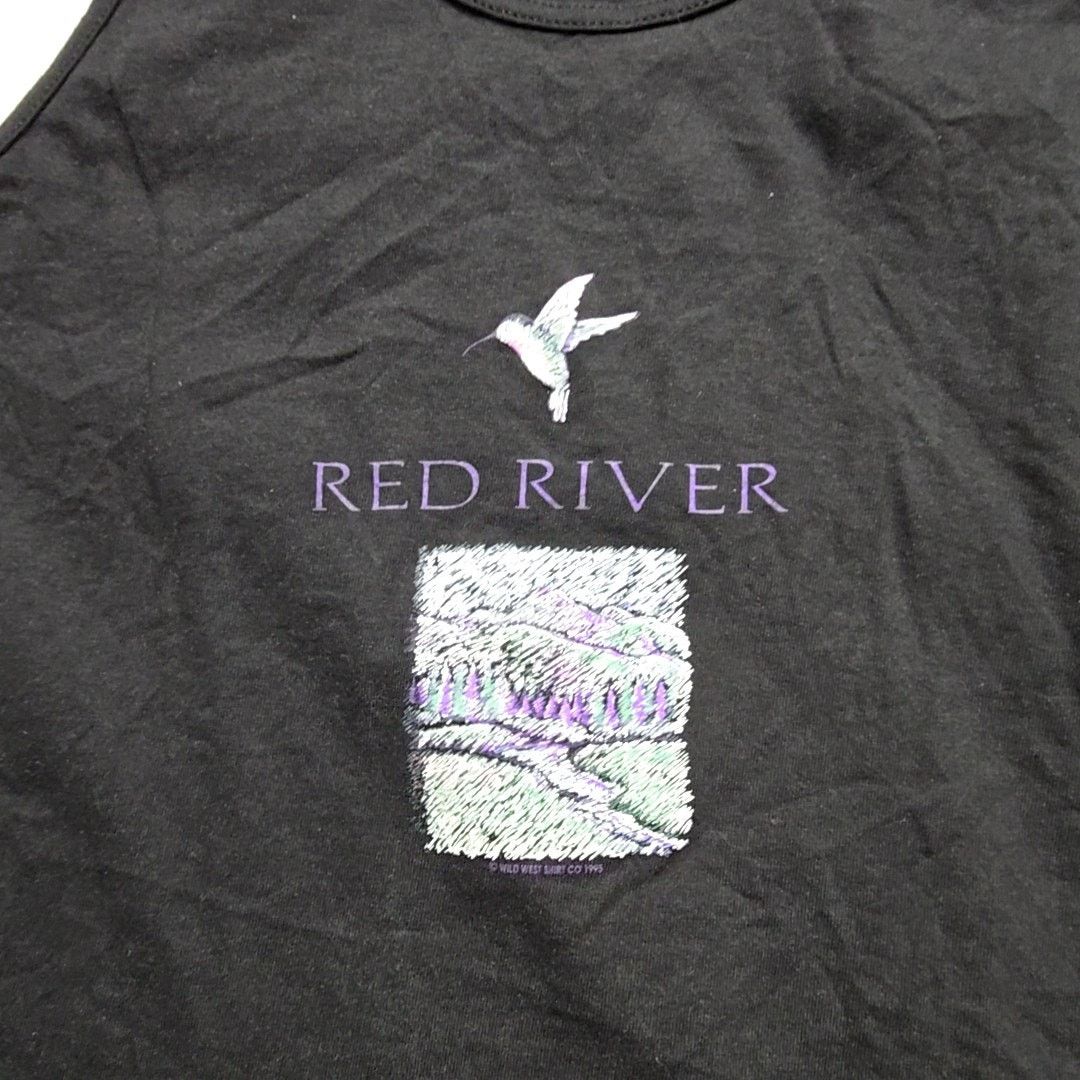 Vintage Vintage Red River Tank Top Hummingbird Graphic Black M 90s Size M / US 6-8 / IT 42-44 - 2 Thumbnail