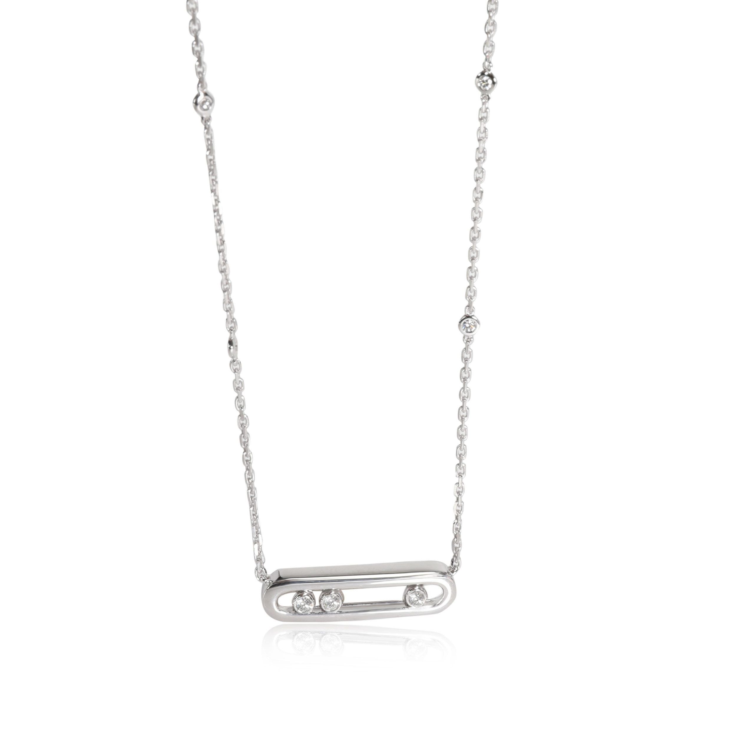 image of Louis Vuitton Messika Baby Move Diamond Necklace In 18K White Gold 0.15 Ctw, Women's