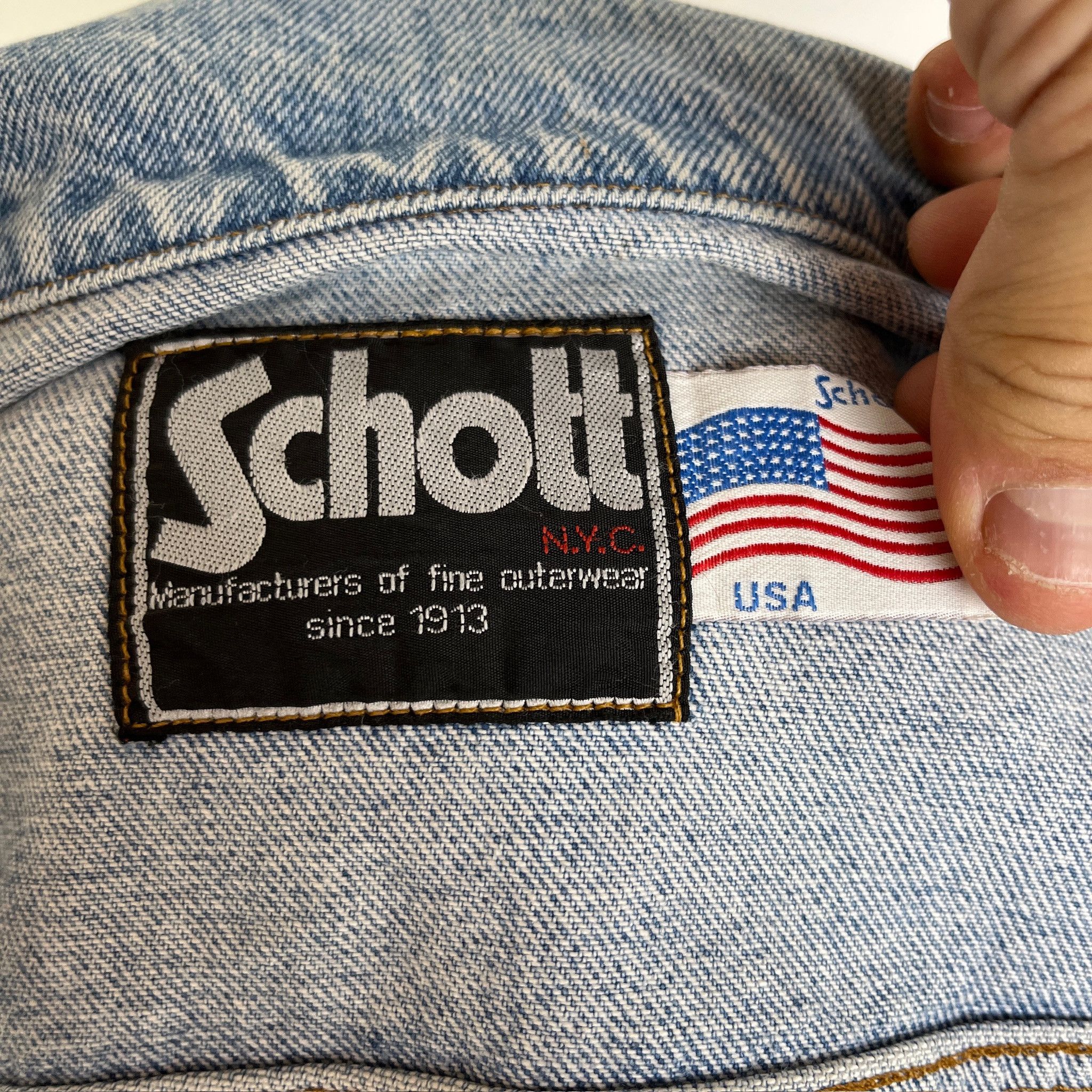 Schott Giacca SCHOTT Denim '90s – XXL Size US XXL / EU 58 / 5 - 8 Thumbnail